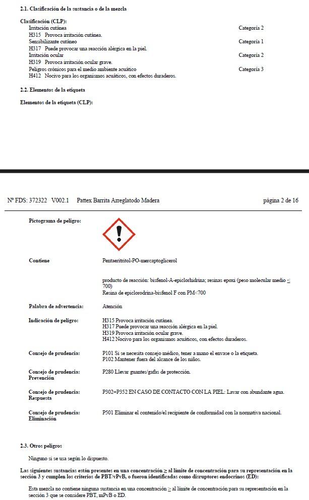 Masilla de reconstrucción PATTEX Arreglatodo 48 gr para madera bi componente para mezclar. Para pegar y reparar un material roto. - 11