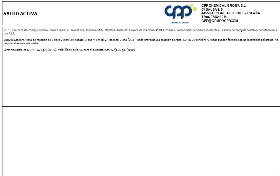 Pintura de interior Salud Activa CPP color blanco roto mate 4L para paredes y techos - 8