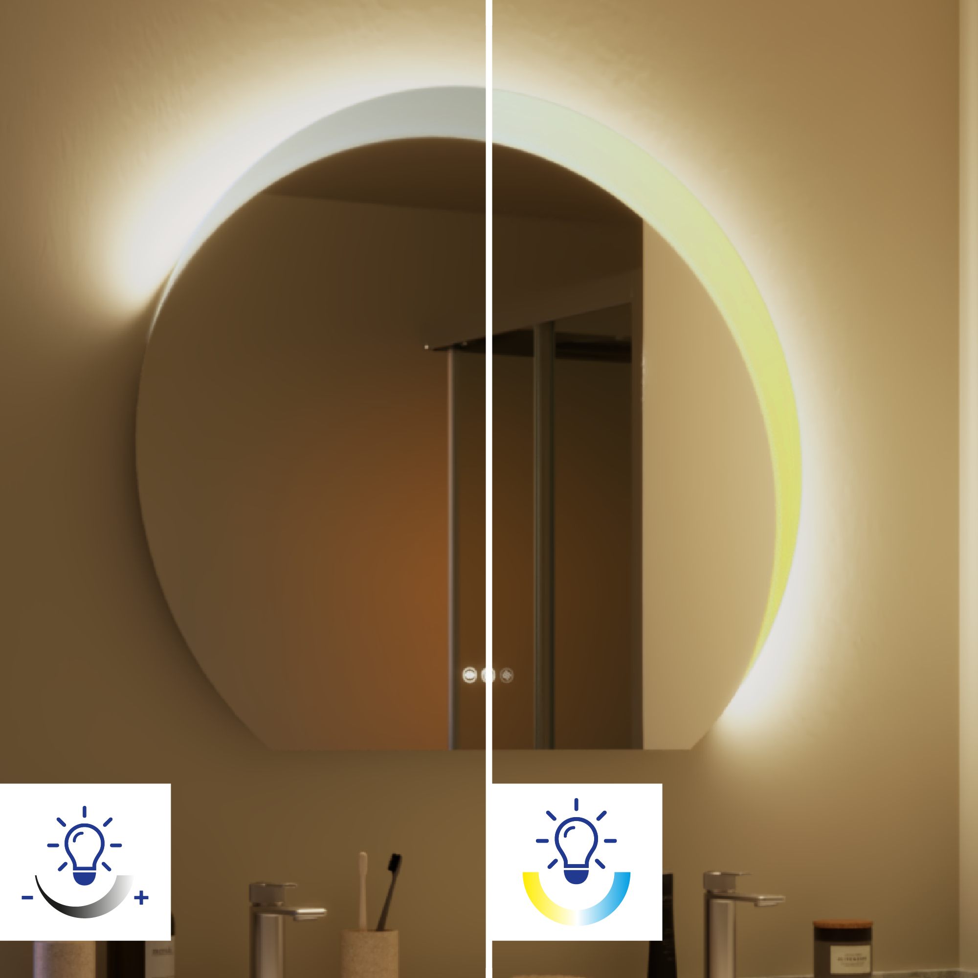 miroir lumineux neo line eclipse variateur de lumière - 2