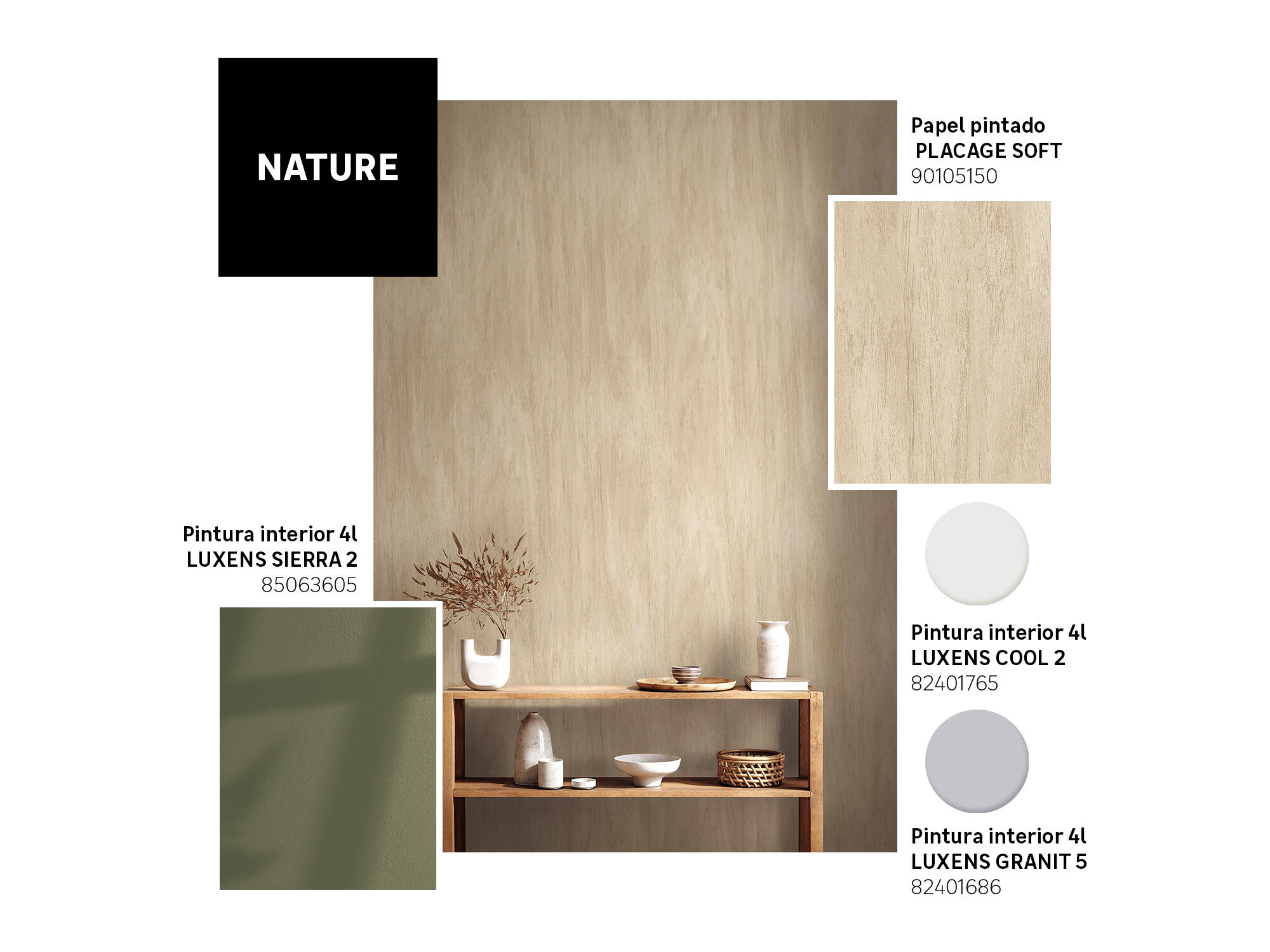 Papel pintado vinilo aplicación cola en pared Naturaleza Placage soft 398011 beige  A.S. CREATION 53cmx10.05m lavable apto para cocinas o baños - 6