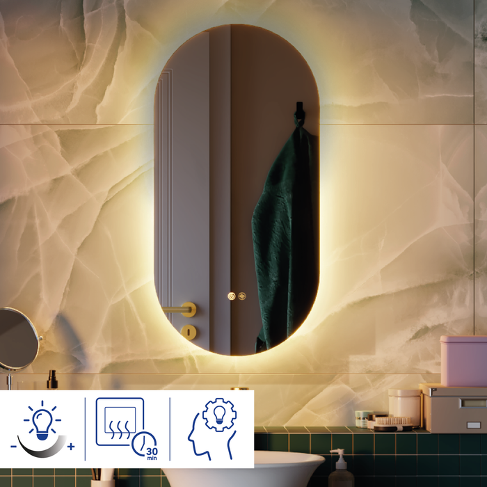 miroir modern ambiance design variateur de lumière modern sensea