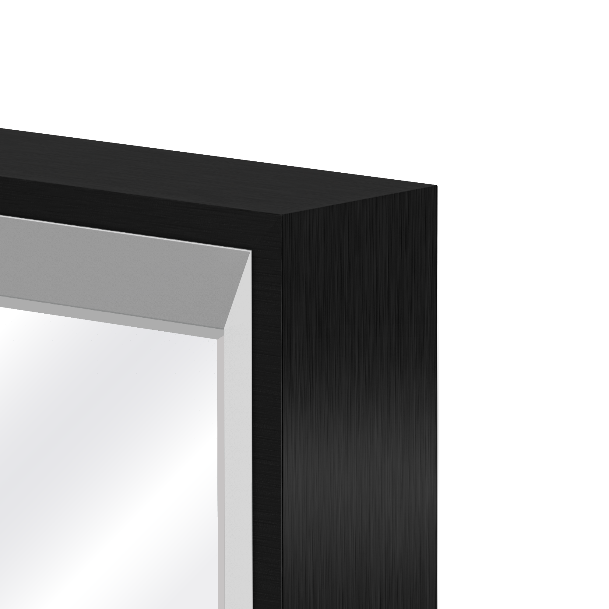 Miroir lumineux rectangulaire noir l.45 x H.90 cm Neo frame, cadre noir - 7