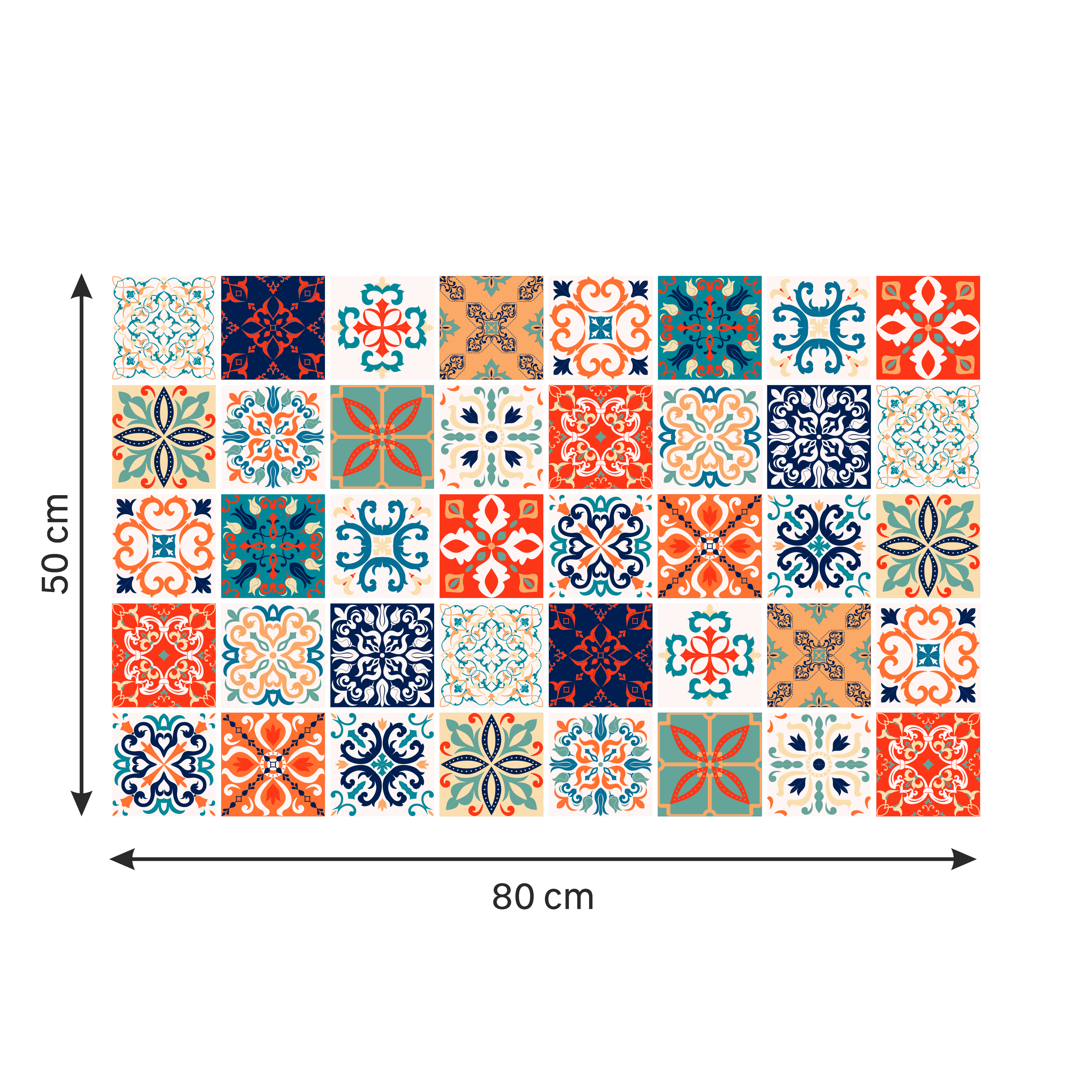 Scendiletto Celanie tiles in PVC, L 80 x L 50 cm, multicolore - 6