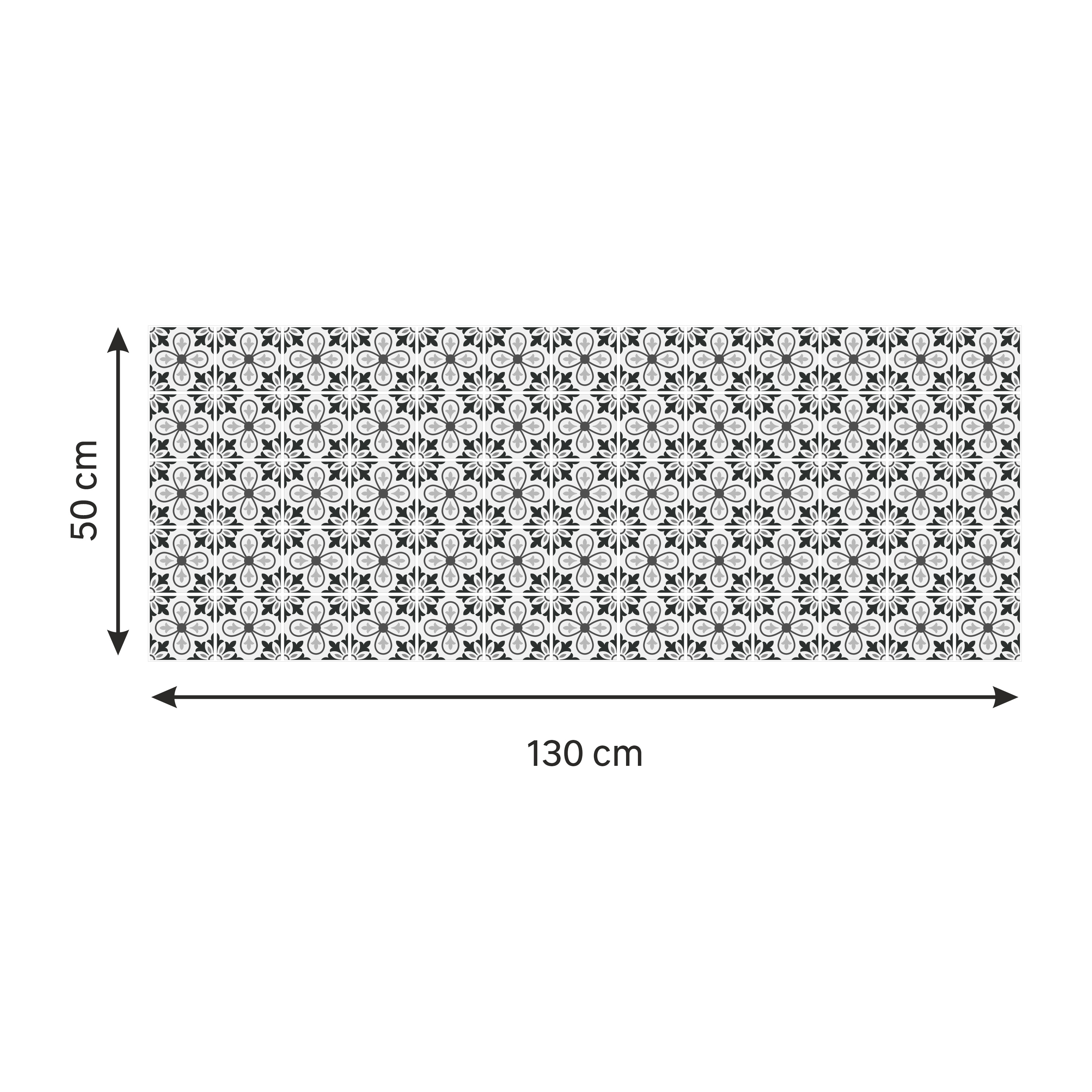 Dywanik kuchenny Adrianie czarno-biały 50 x 130 cm Inspire - 3