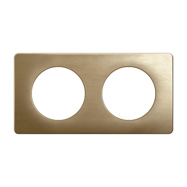 Plaque double Céliane, LEGRAND, bronze