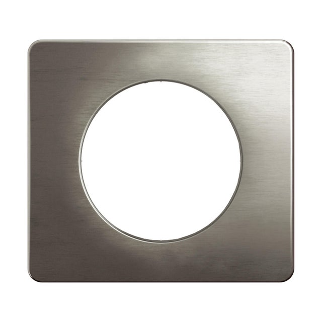 Plaque simple Céliane, LEGRAND, acier satiné