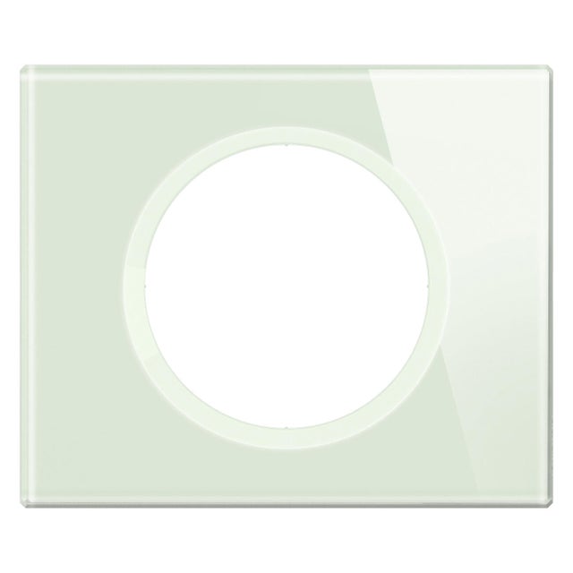 Plaque simple en verre Céliane, LEGRAND, opale blanc