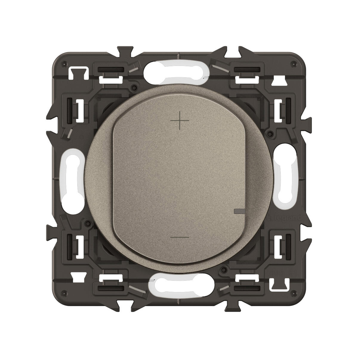 Doigt Enjoliveur Legrand Céliane Titane 68582 - Pour Cache Prise TV Simple (Mâle Ou Femelle)