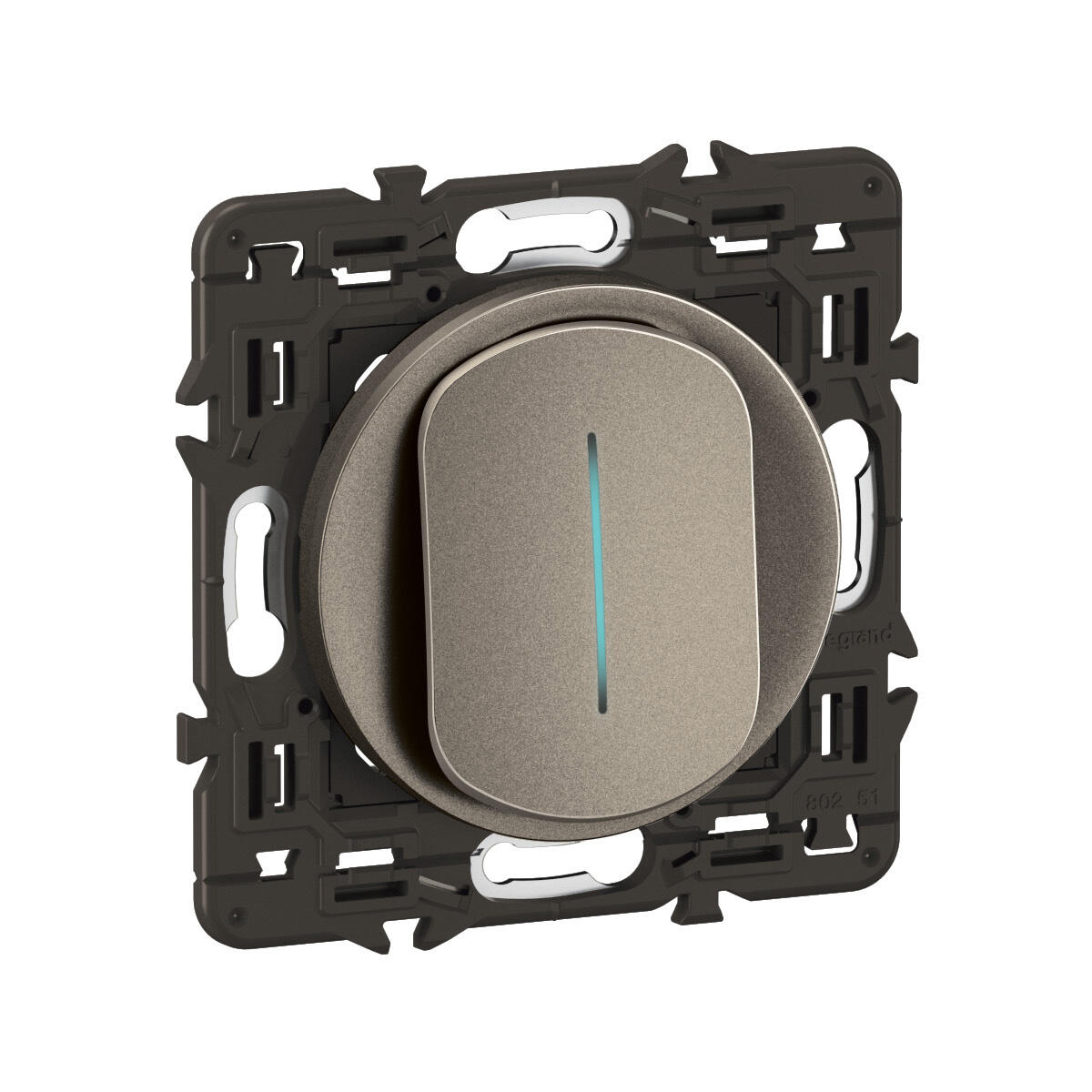 Interrupteur à voyant témoin, à assembler, LEGRAND Céliane, titane - 2