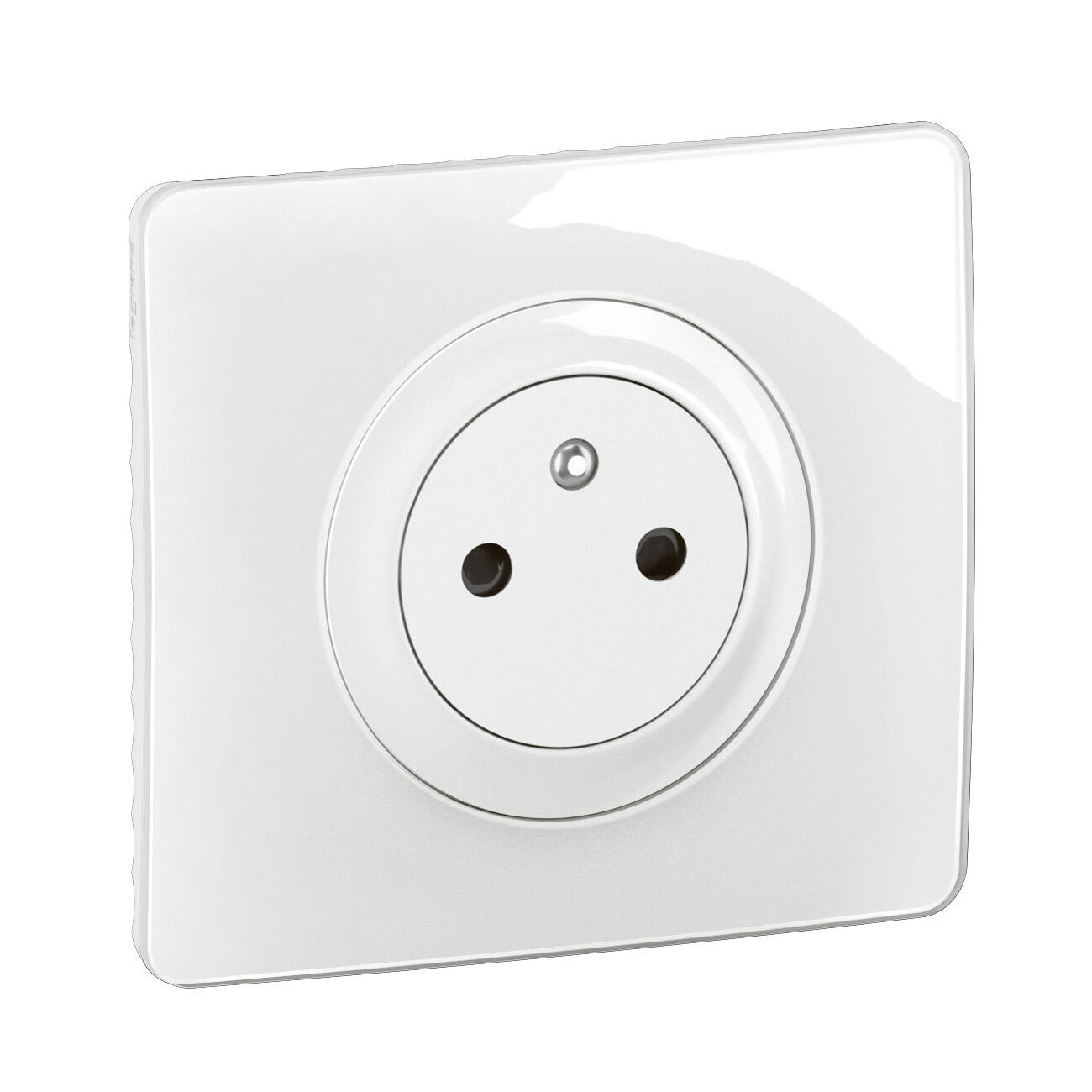 077504 Prise de courant 2P+T 15A standard US Mosaic 2 modules - blanc - professionnel