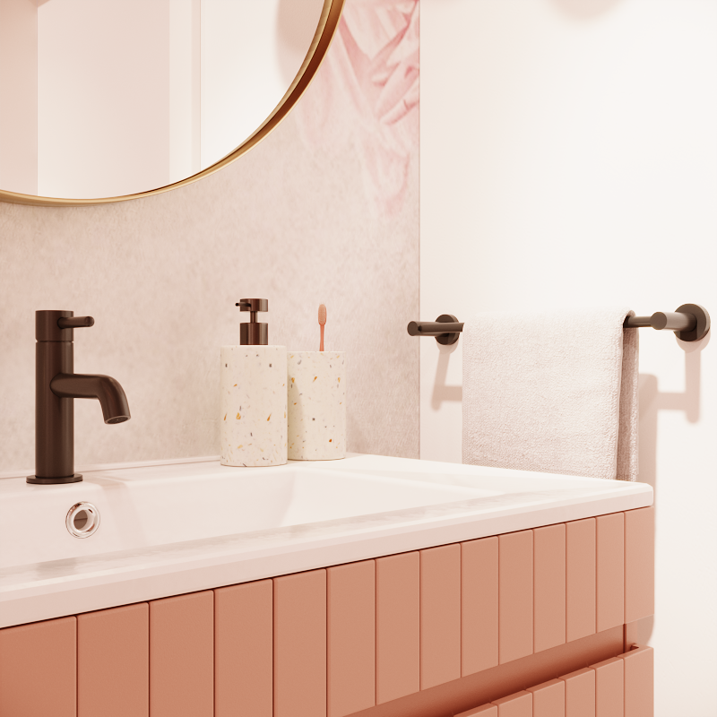 Wieszak łazienkowy ścienny na ręcznik Modern 40 czarny - 2