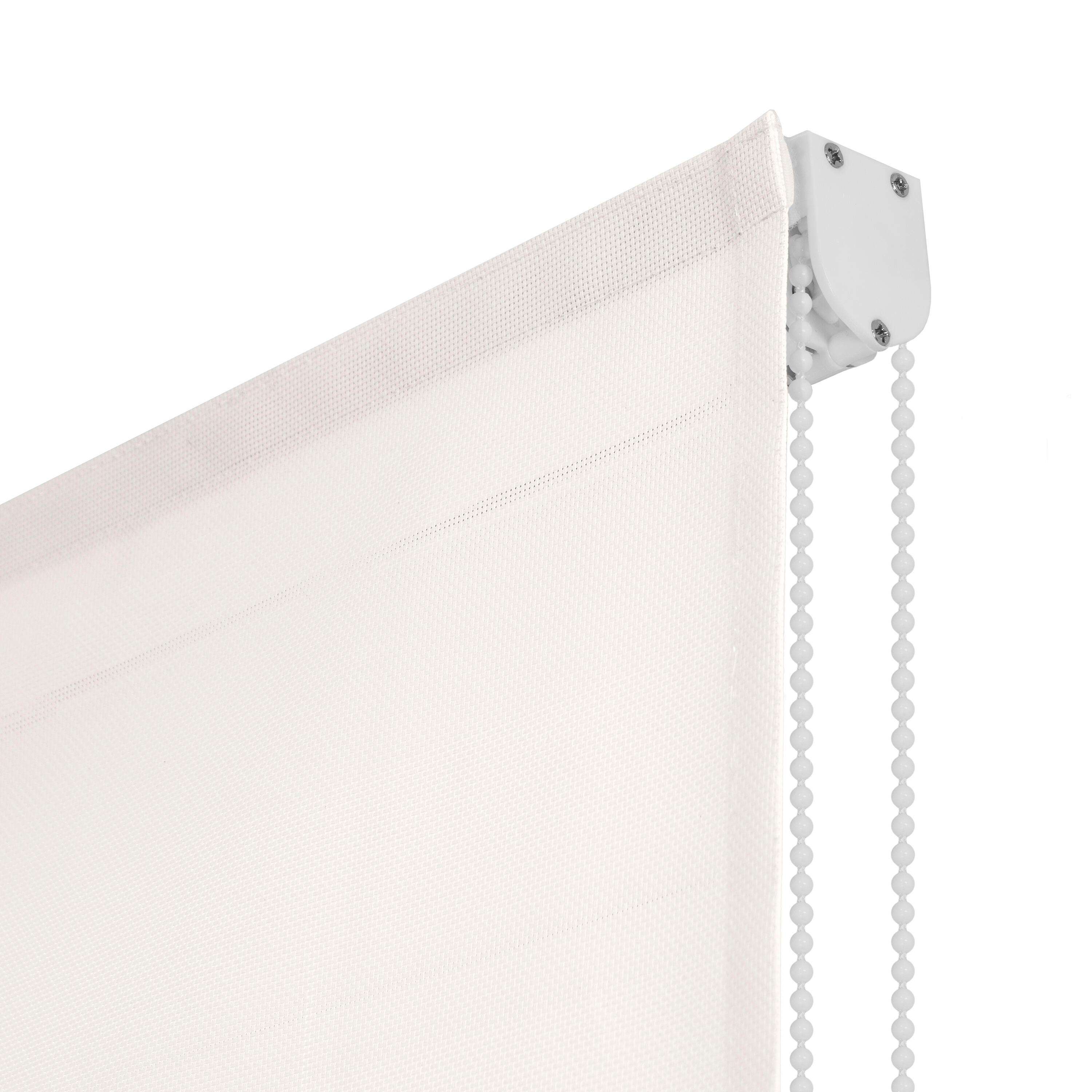 Estor plegable semi-transparente con cadena toxa 10% pvc liso blanco de 150x175 cm