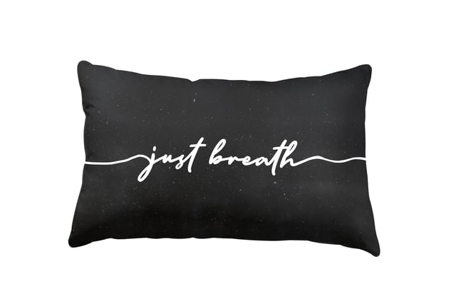 Coussin Wording, noir l.50 x L.30 cm