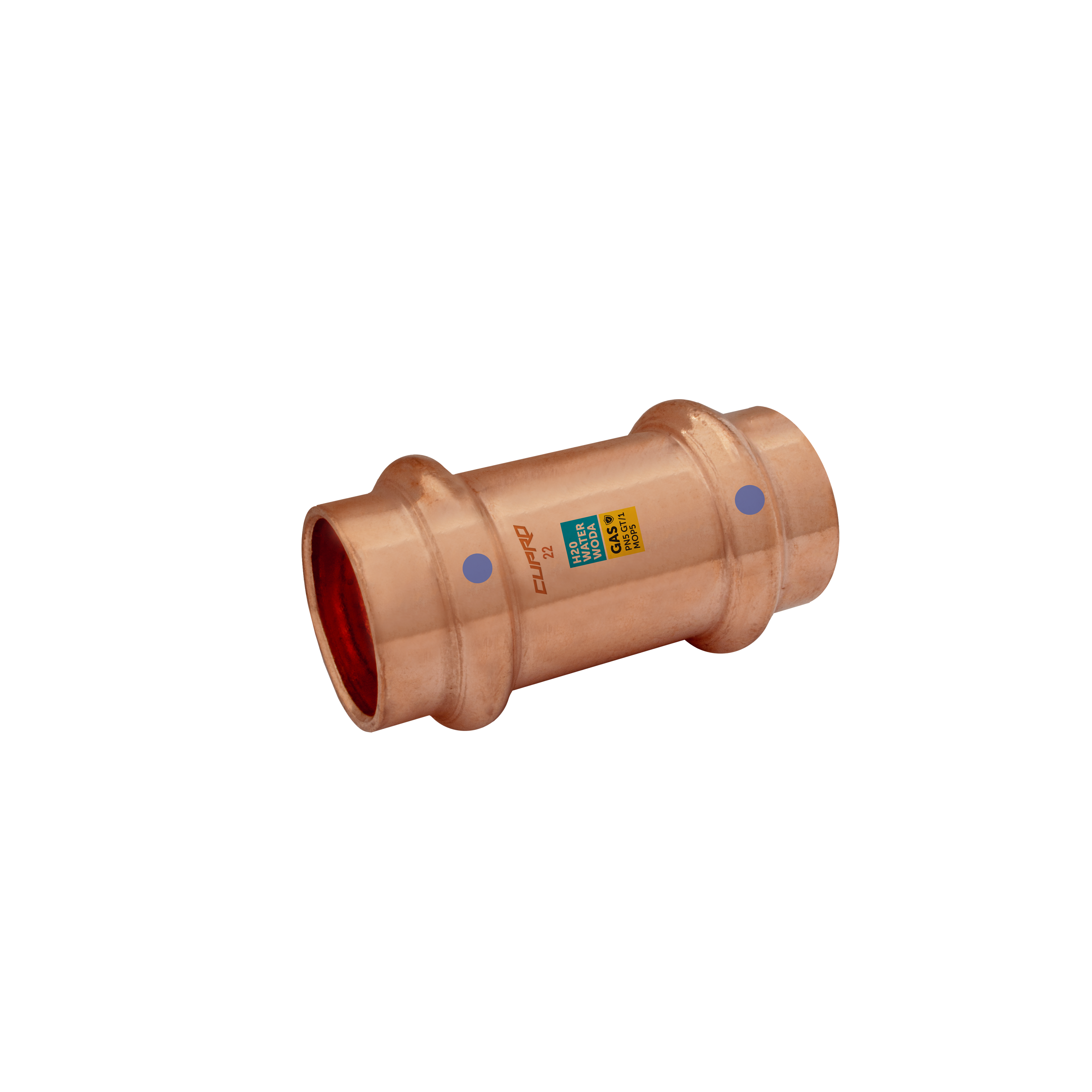 Mufa 22 mm do wody i gazu Z CUPRO