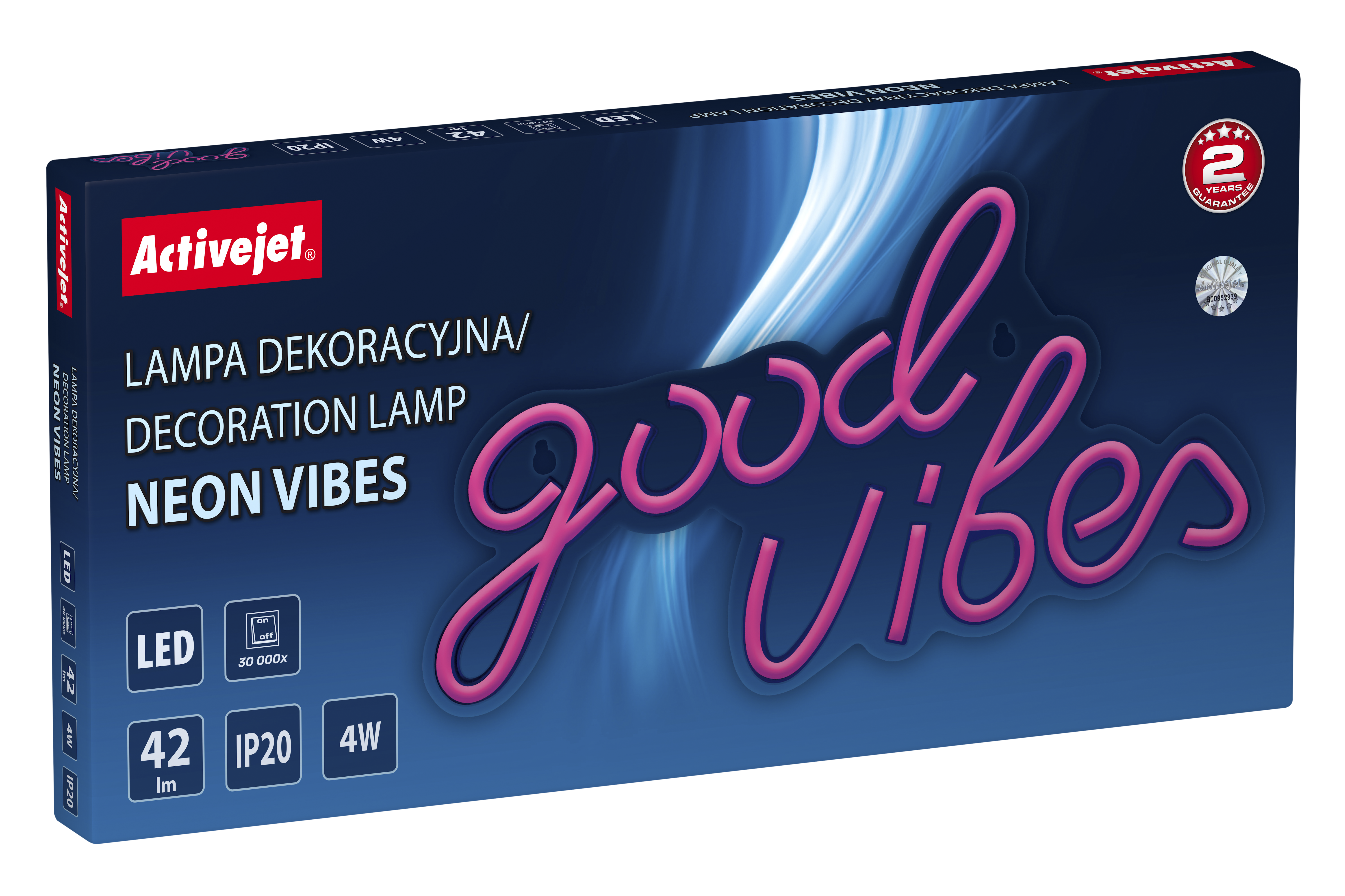 Kinkiet Neon Vibes USB różowy LED Activejet - 5