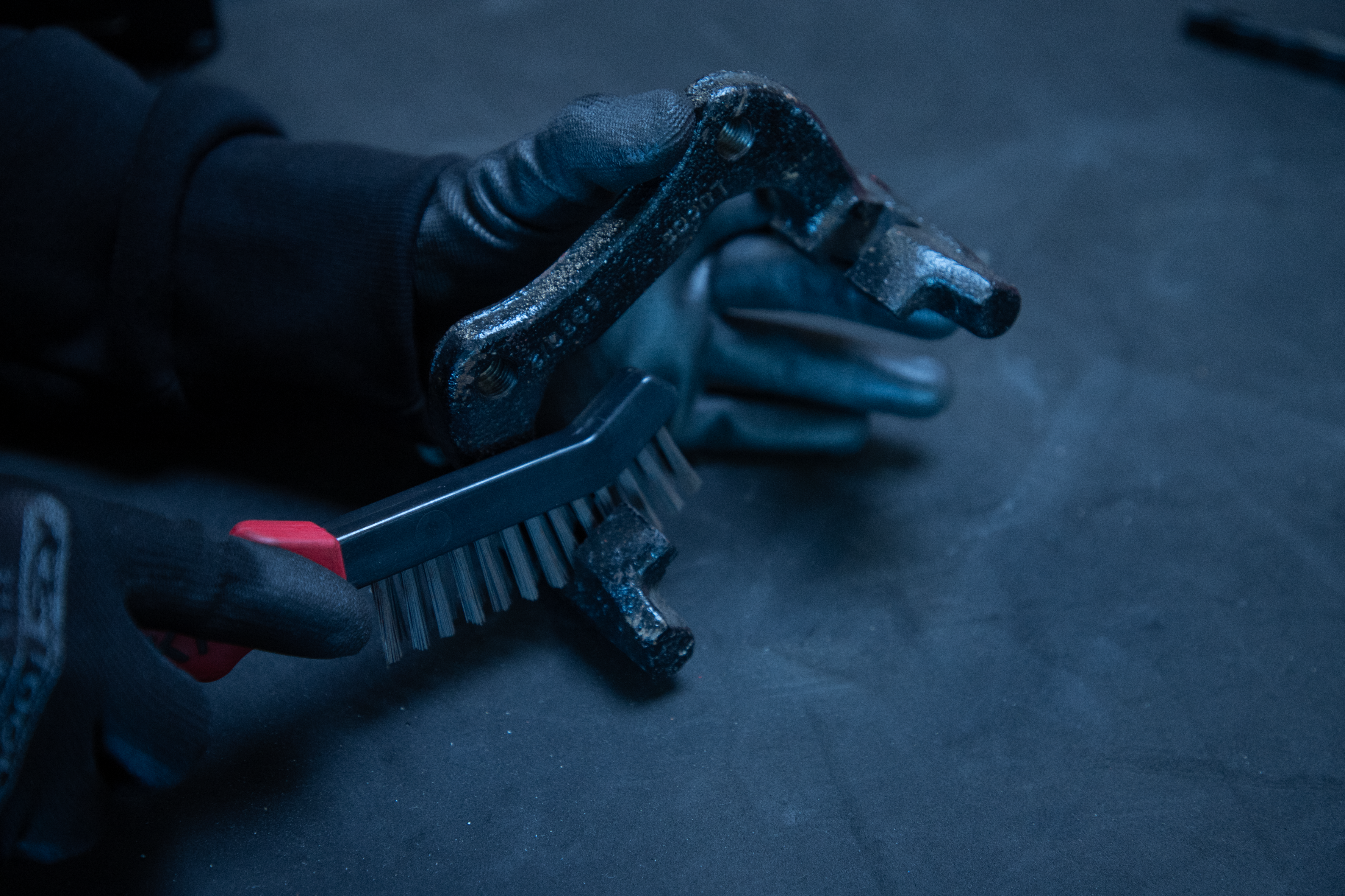 Brosse acier pour étriers de frein, bout fin, KS TOOLS 201.2321 - 2