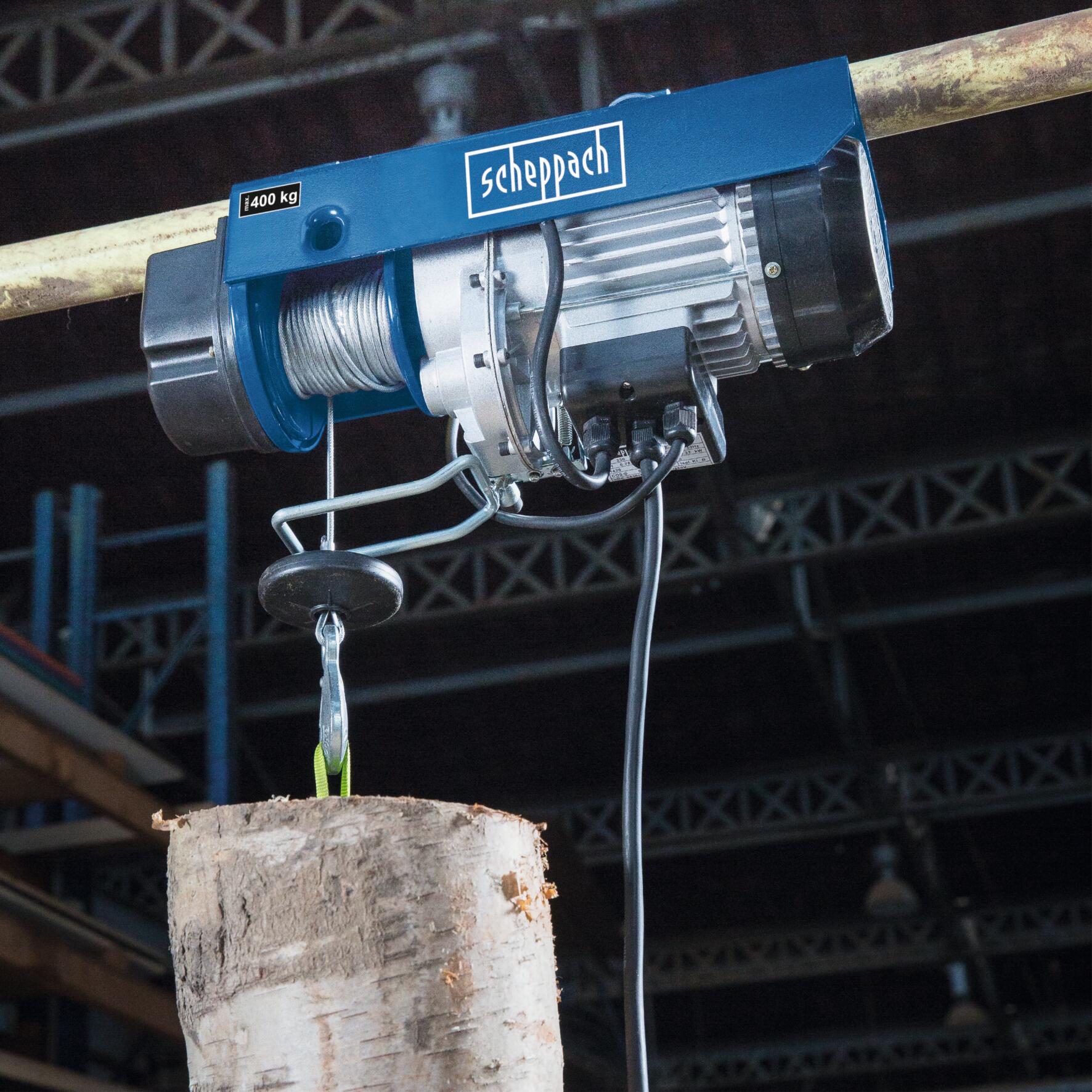 Palan électrique SCHEPPACH Hrs400, levage 12 mètres, max 400 kg - 2