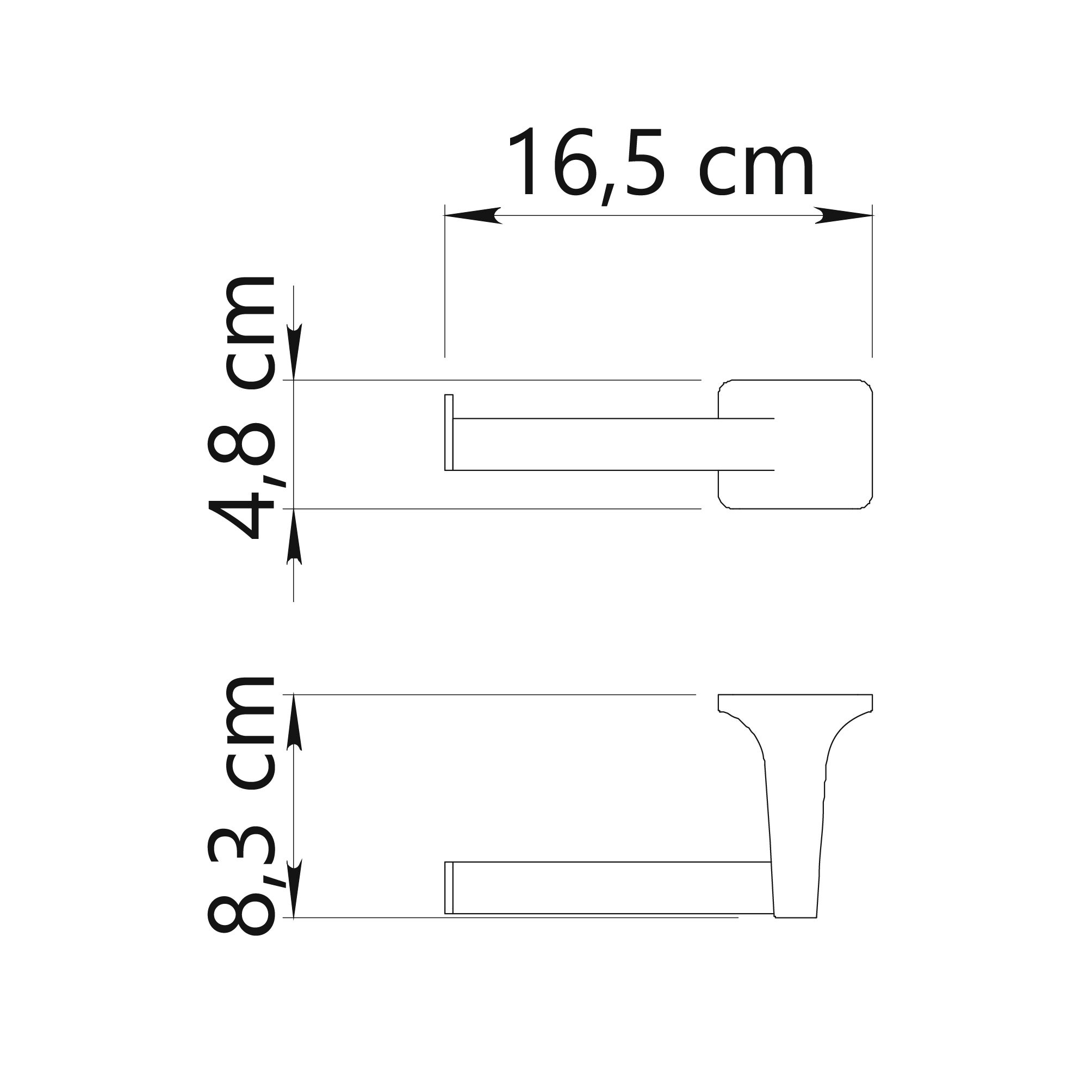 Porta-rolos K2 CROMADO BRILHANTE - 3