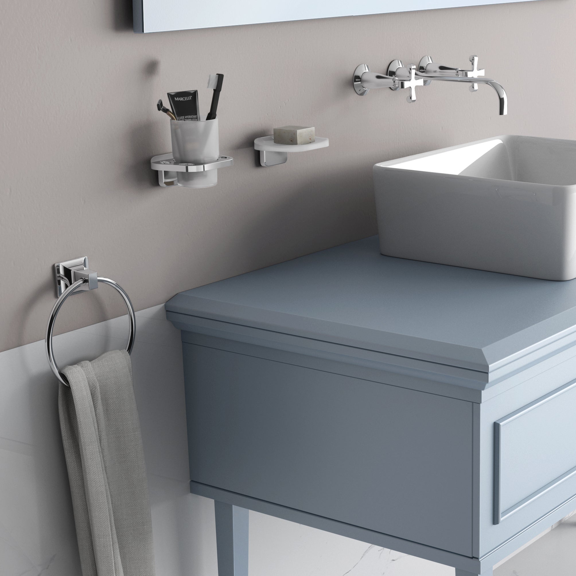 Porta-rolos K2 CROMADO BRILHANTE - 2