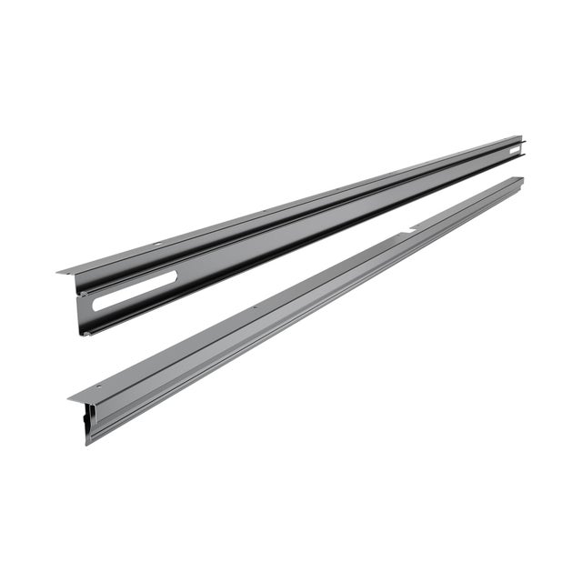 Calhas para porta de correr softclose aço 160 cm cinza Spaceo Evo'M