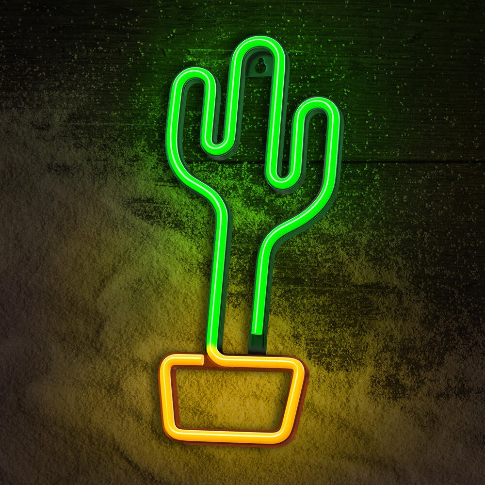 Forever Tira De Led Neón Con Alimentación Usb Y A Red Smd 2835 Cactus Ip20 Apto Para Zonas Secas 84 Lm Luz 4500K 0.33 Metros Naranja , Leroy Merlin