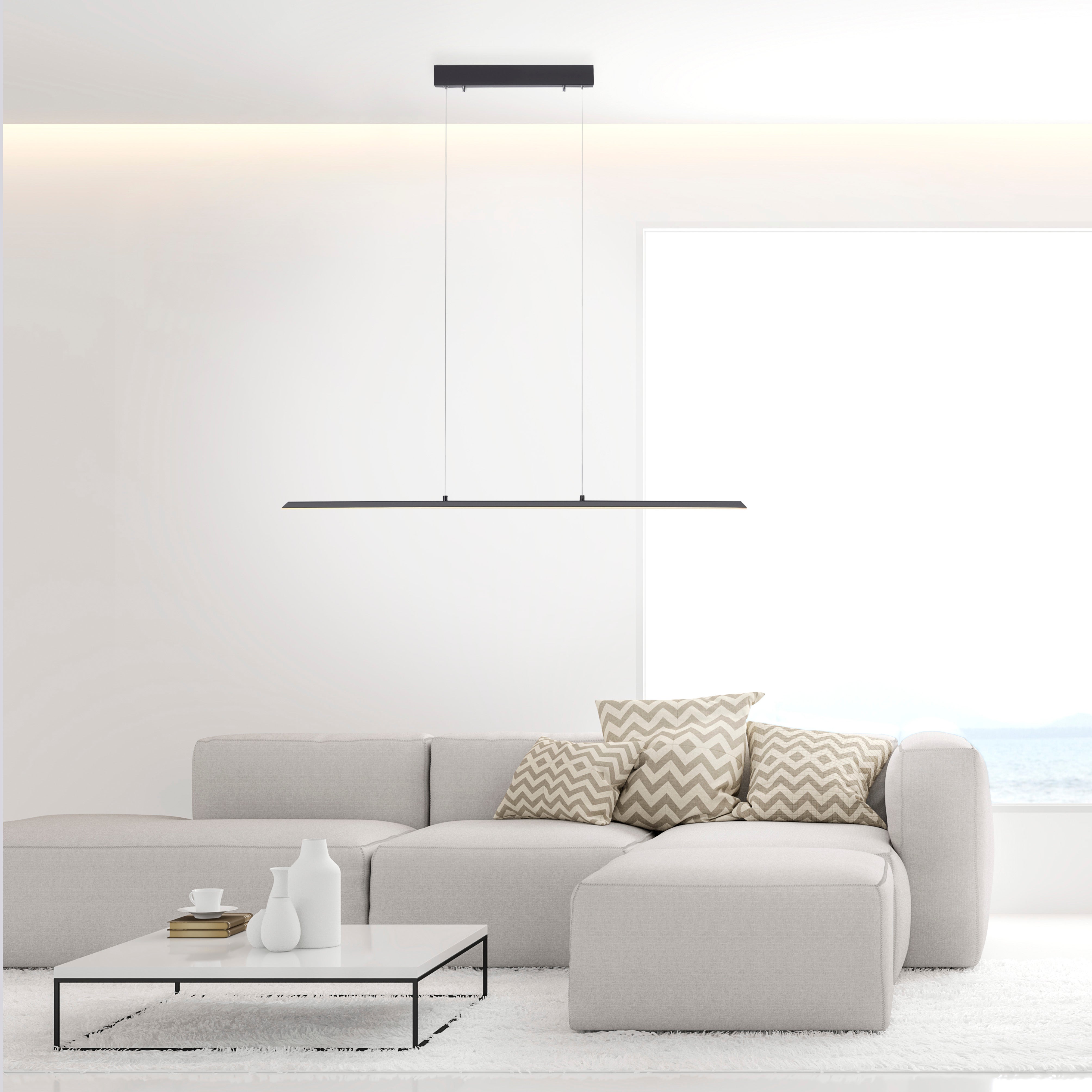 Lámpara de techo pure-lite 1 luz led negro