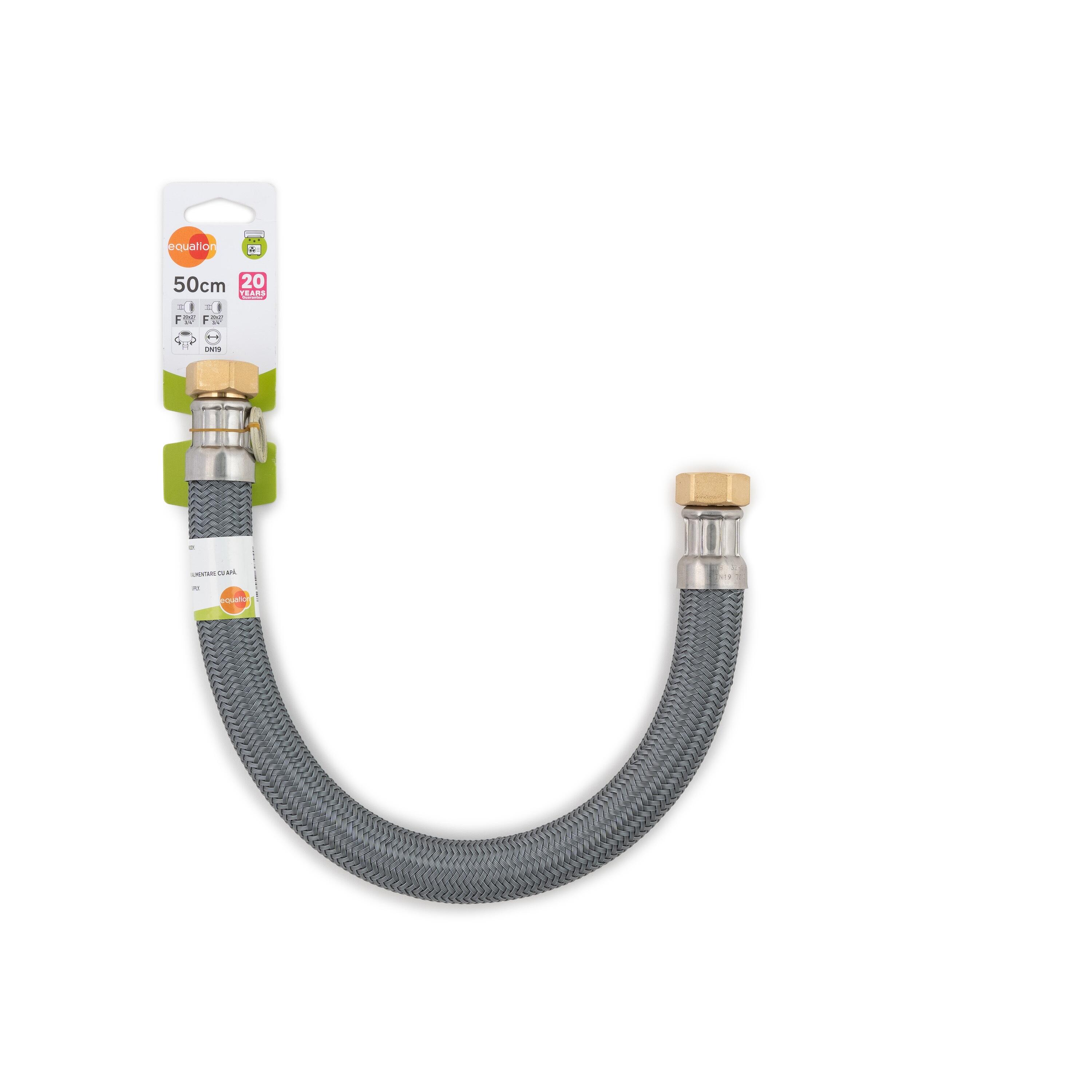 Bicha PET 3/4 femea x 3/4 femea DN 19 50 cm EQUATION - 4