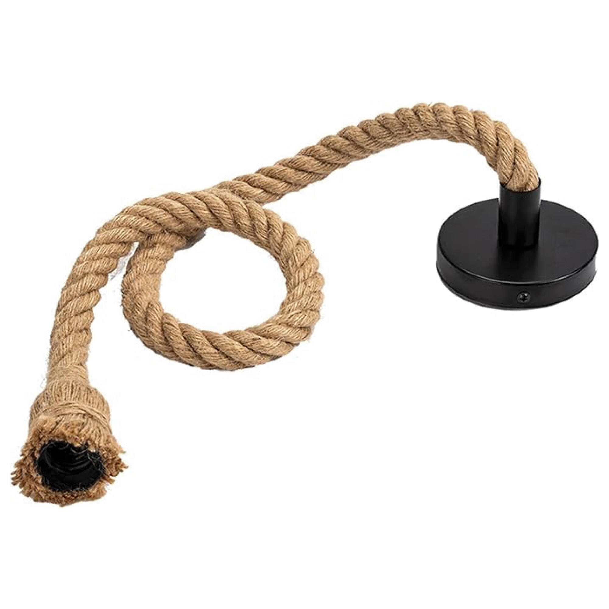 Kit lampara colgante 1,1m.cuerda natural