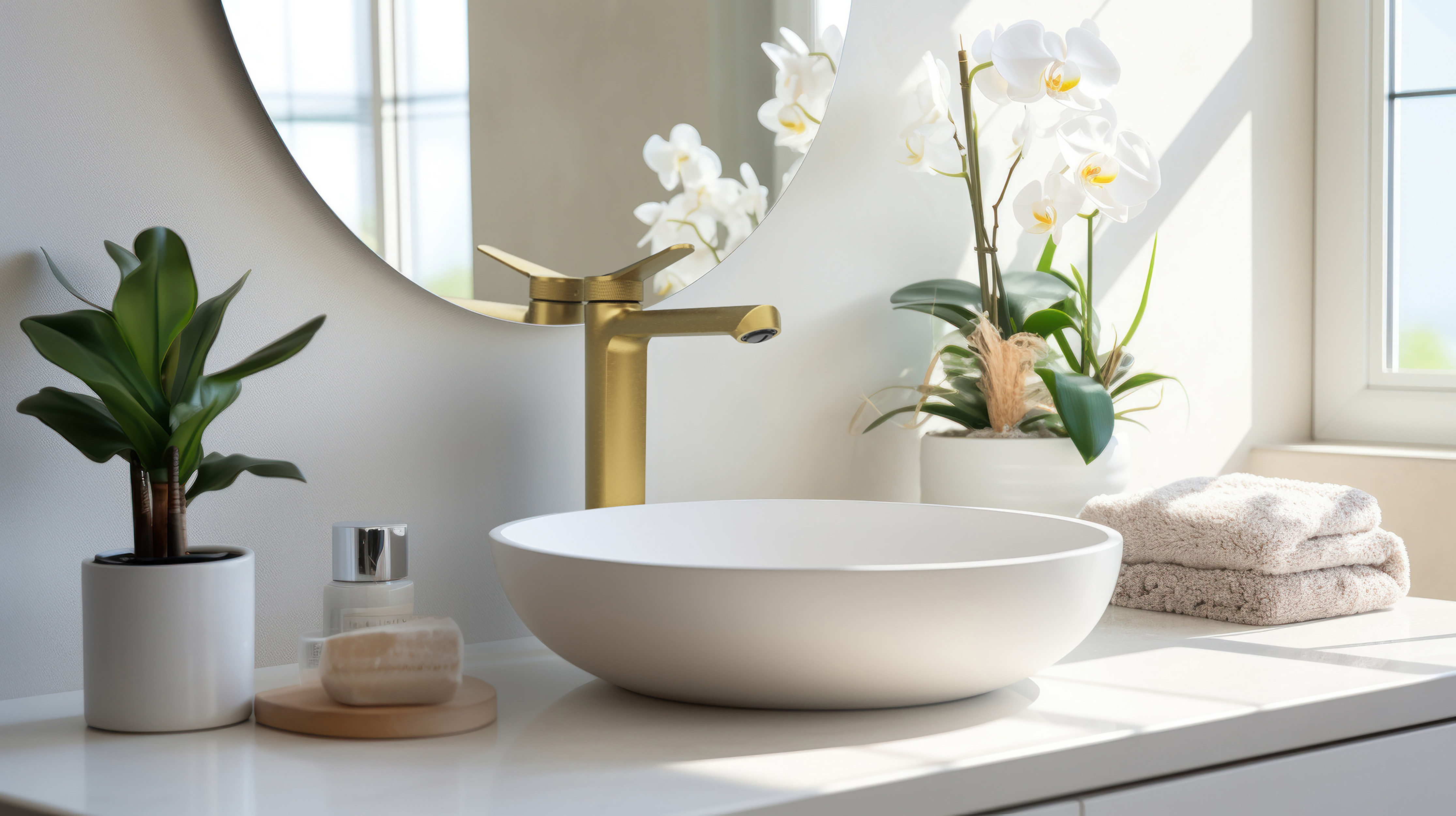 Bateria umywalkowa wysoka złota Molett Valvex - 2