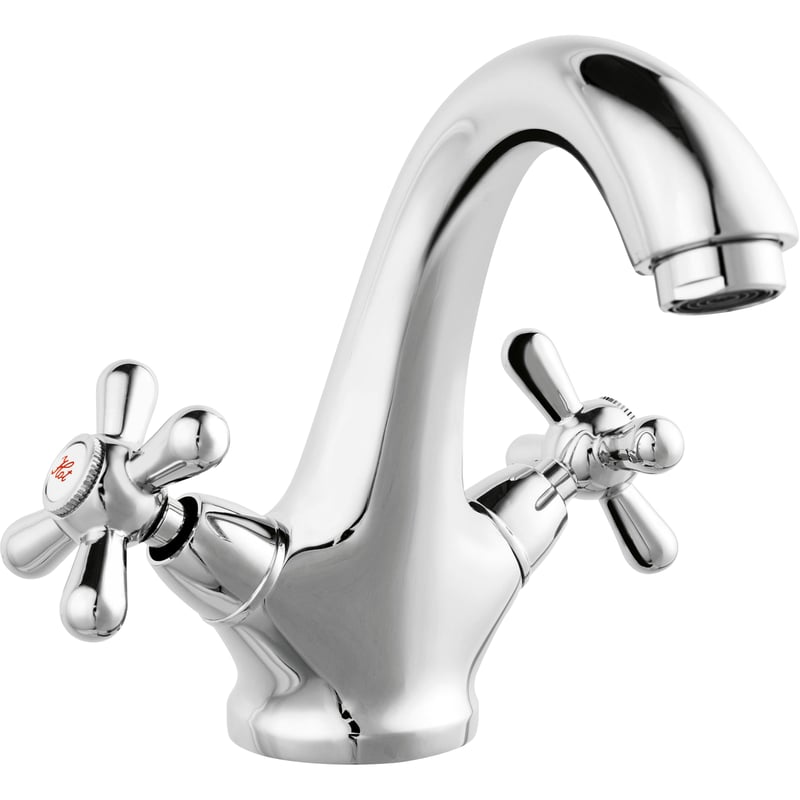 Bateria umywalkowa z dwoma pokrętłami Retro New Ferro