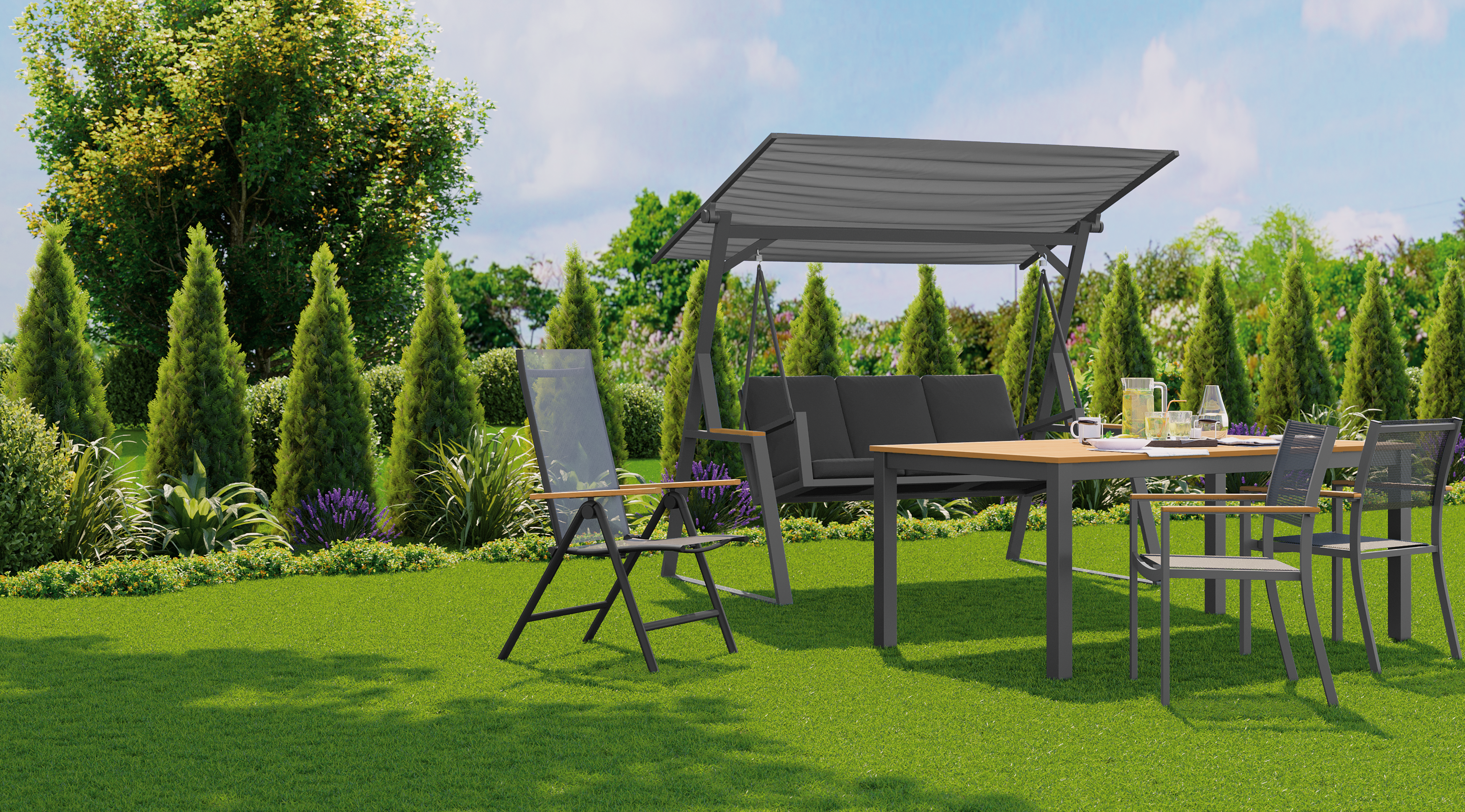 Stół ogrodowy Oris 100x180/240 cm drewniany Naterial - 2