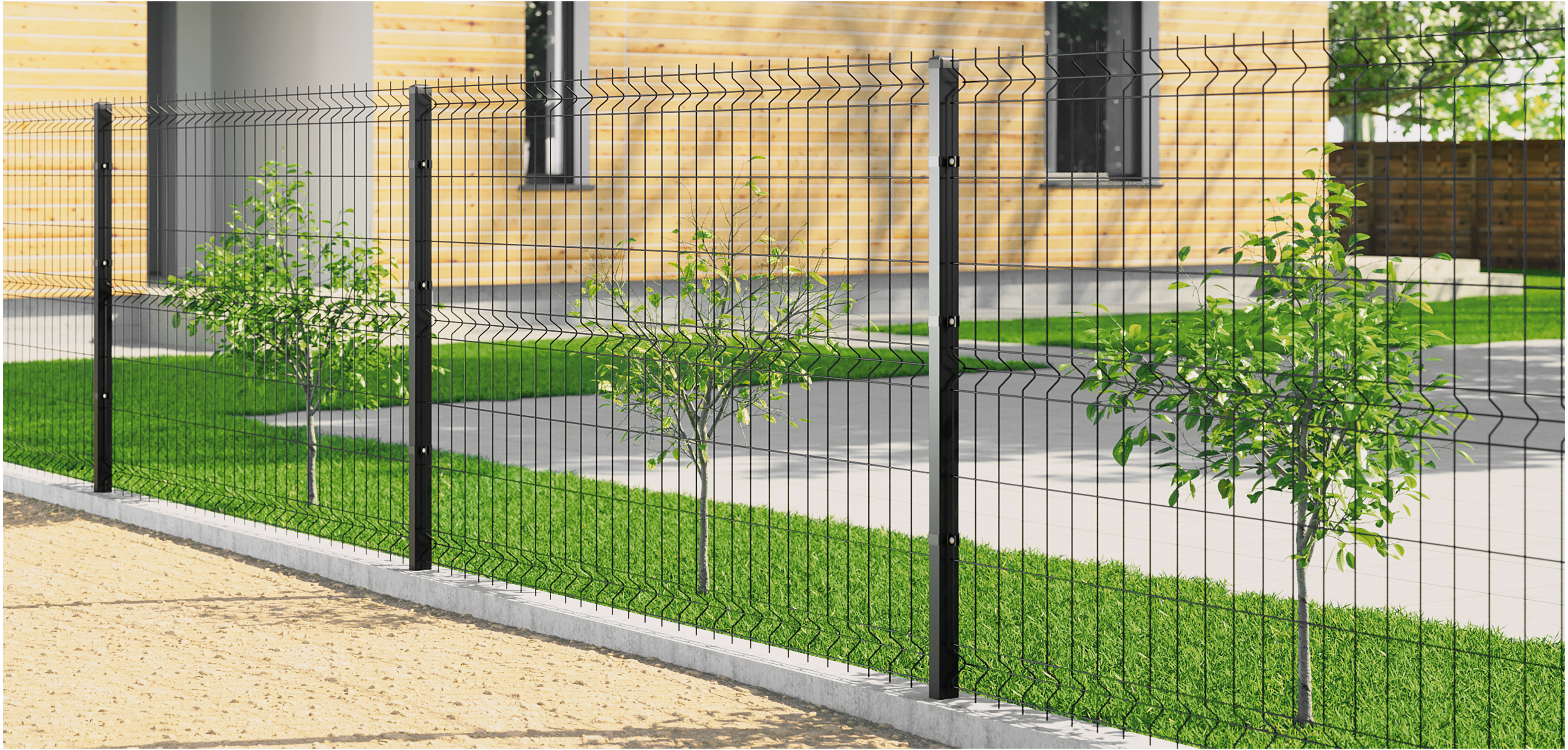 Panel ogrodzeniowy Vera 3D 153x250 cm antracytowy Wiśniowski - 4