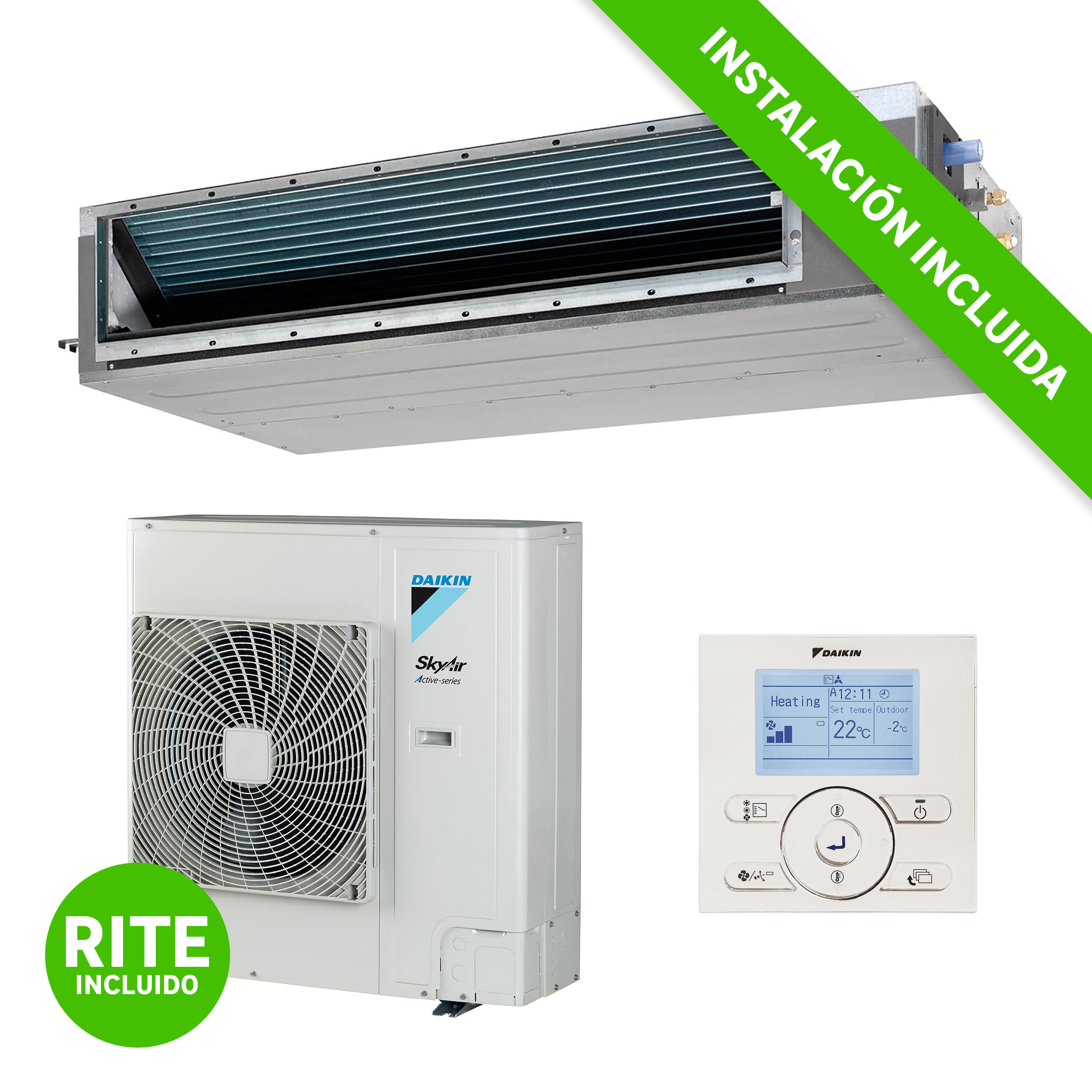 Aire acondicionado conductos daikin adea100a 8600 fg instalacion incluida