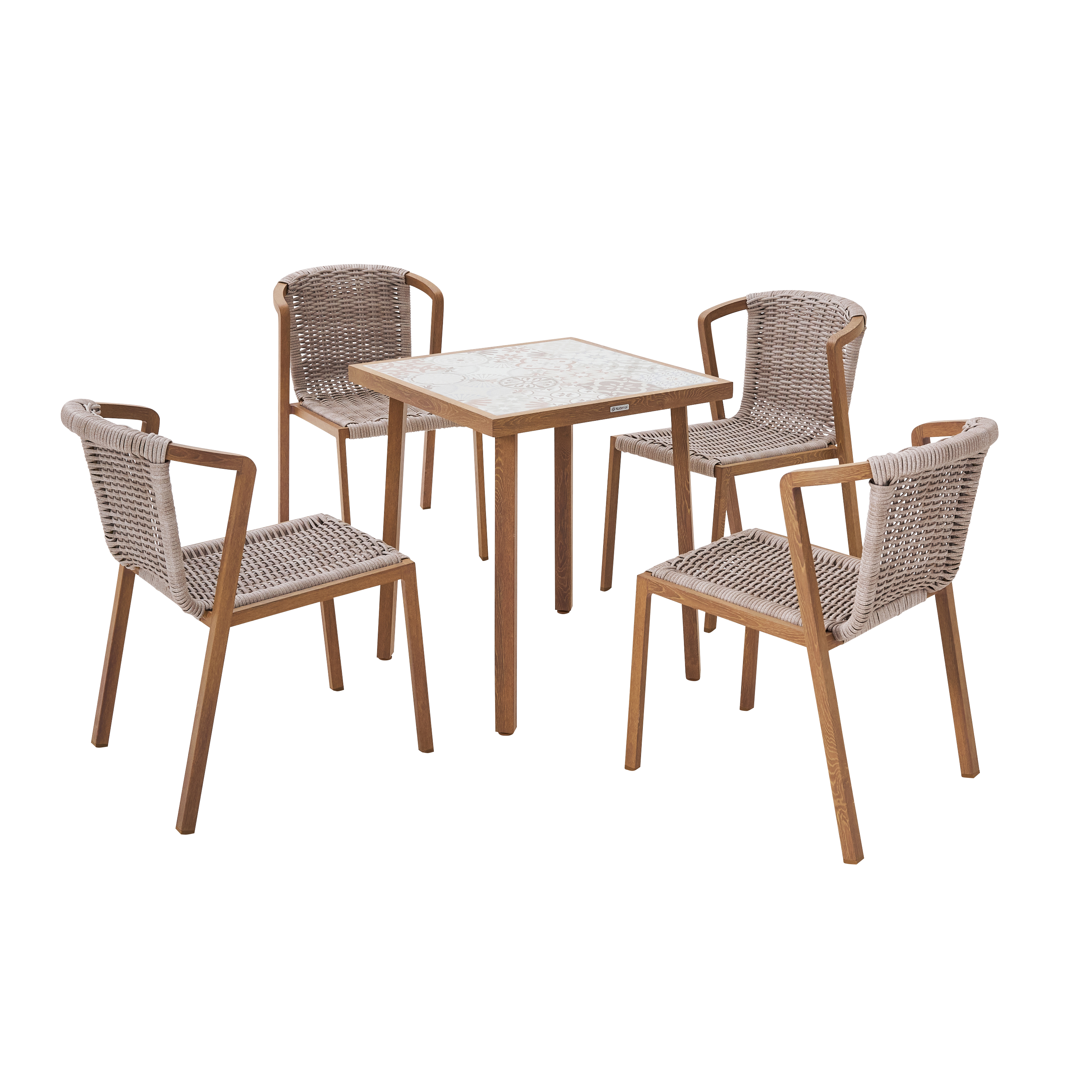 Table carrée 65.5X65.5 2/4 places Gaia NATERIAL - 7