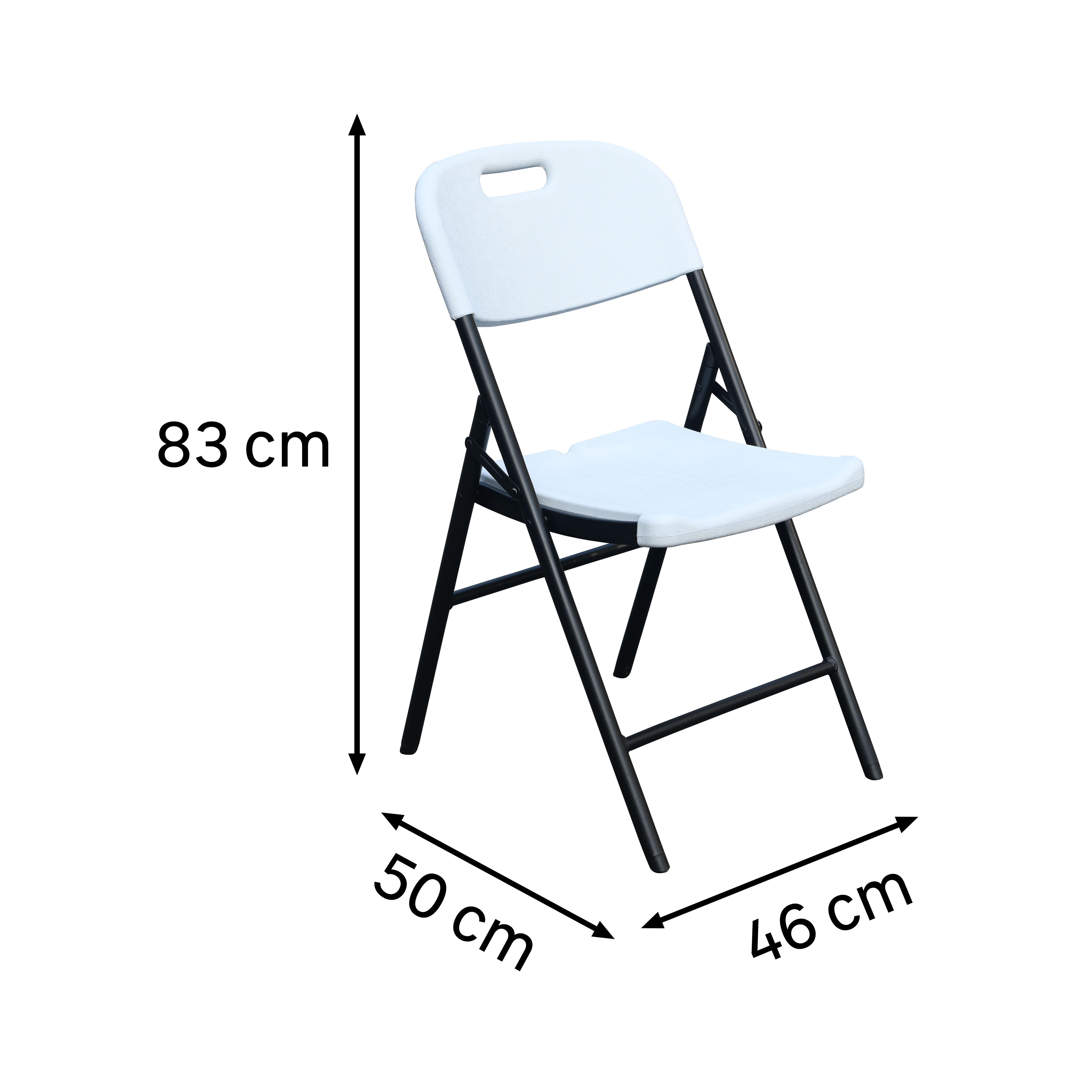 Silla Catering de acero blanco - 2