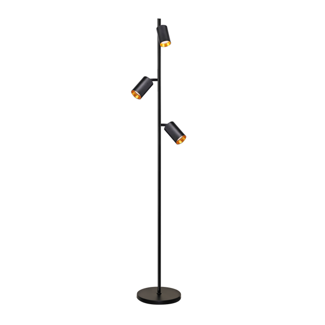 Lampa podłogowa Maribel czarna 3 x GU10 Goldlux
