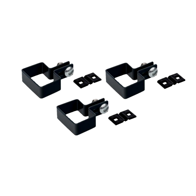 Obejma końcowa + podkładki do paneli 3D 60x40 mm 3szt. czarna