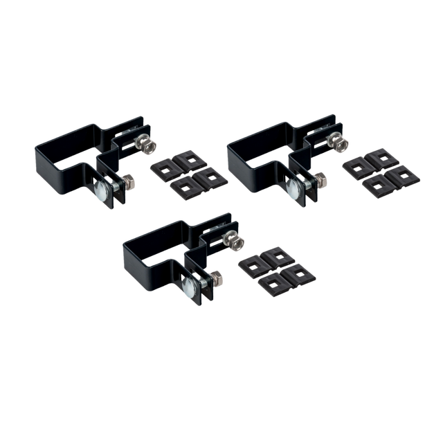 Obejma narożna + podkładki do paneli 3D 60x40 mm 3 szt. czarna