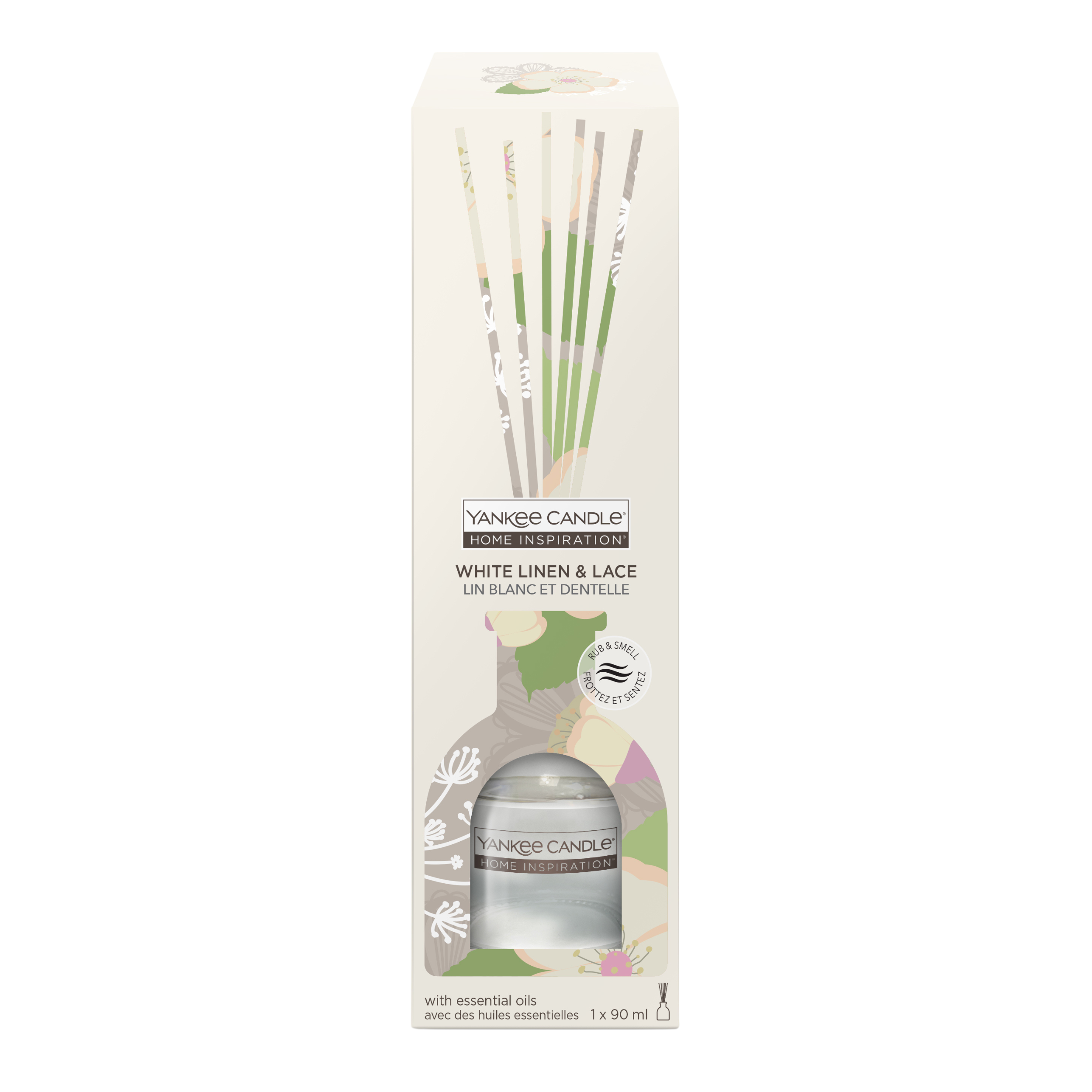 Dyfuzor zapachowy kwiatowy Linen &amp; Lace 90 ml Yankee Candle