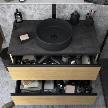 Mueble de baño New Studio roble claro 90x48.1 cm (lavabo no incluido) - 10