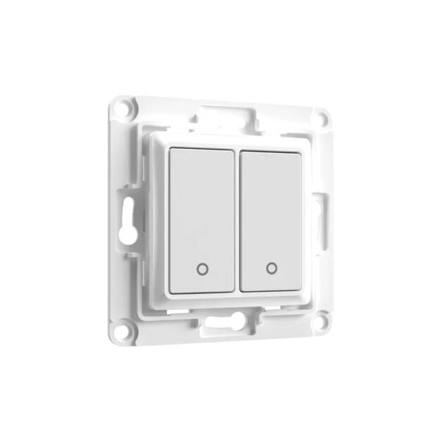 Pulsador doble shelly wall switch 2 blanco