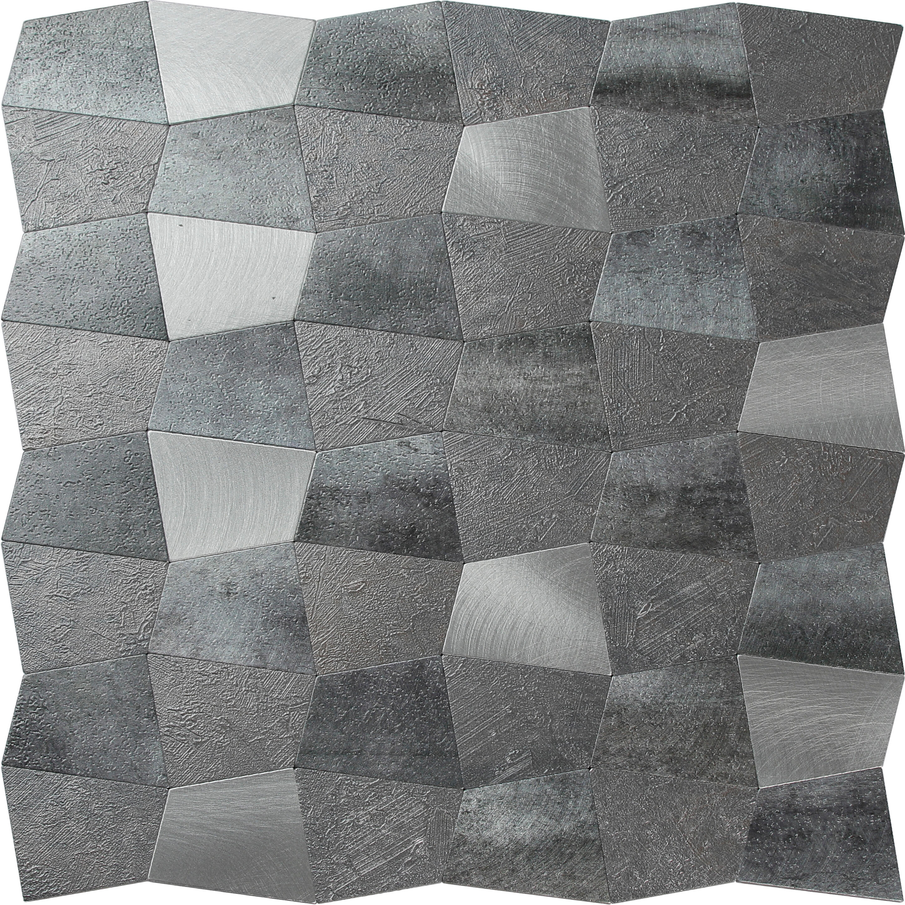 Azulejo mosaico aluminio surface efecto metal gris 30.5x30 cm