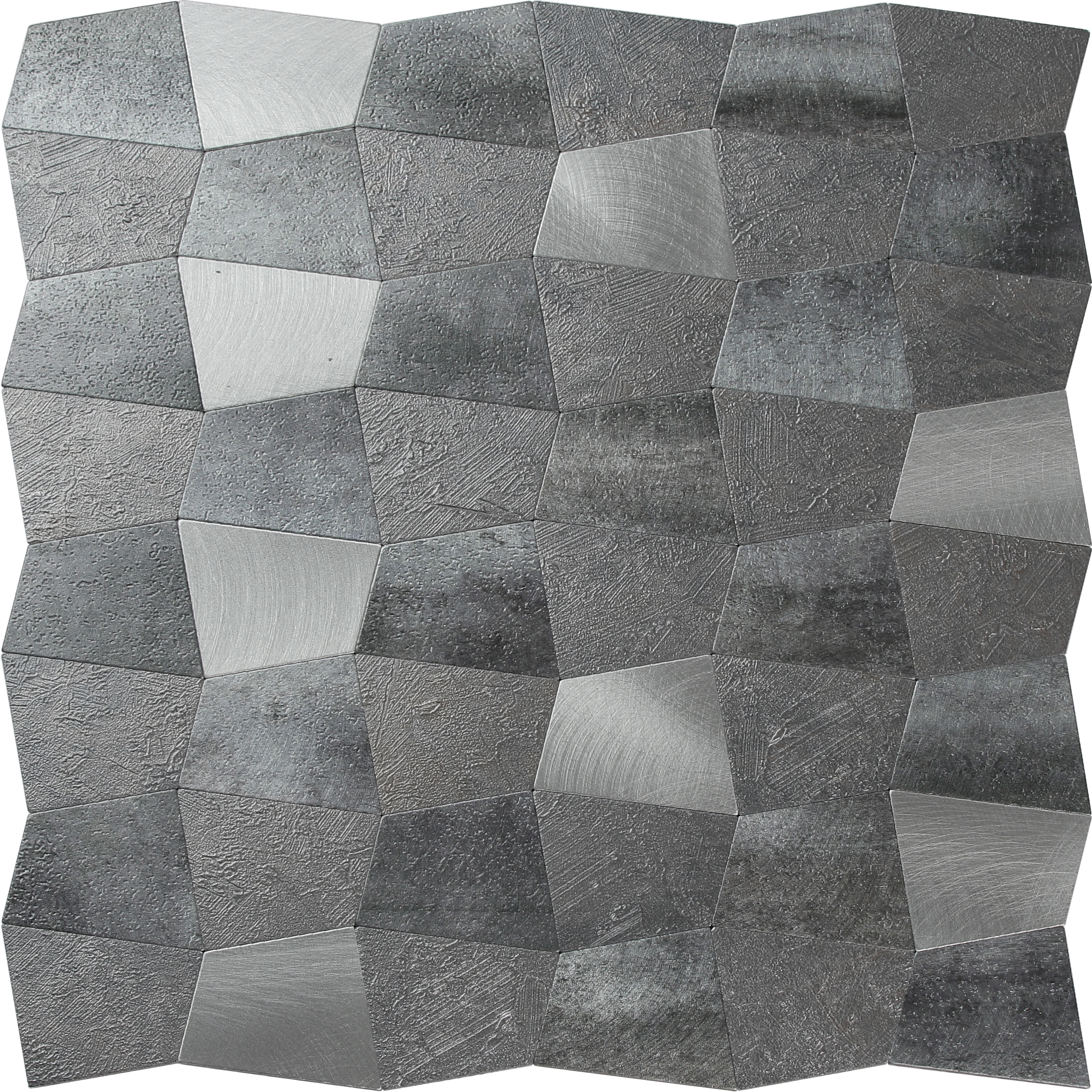 Azulejo mosaico aluminio surface efecto metal gris 30.5x30 cm