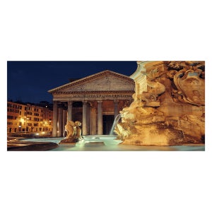 Quadro Tela Roma Fontana Di Trevi | Stampa Fine Art 100x75 Cm | Telaio In Legno, Made In Italy