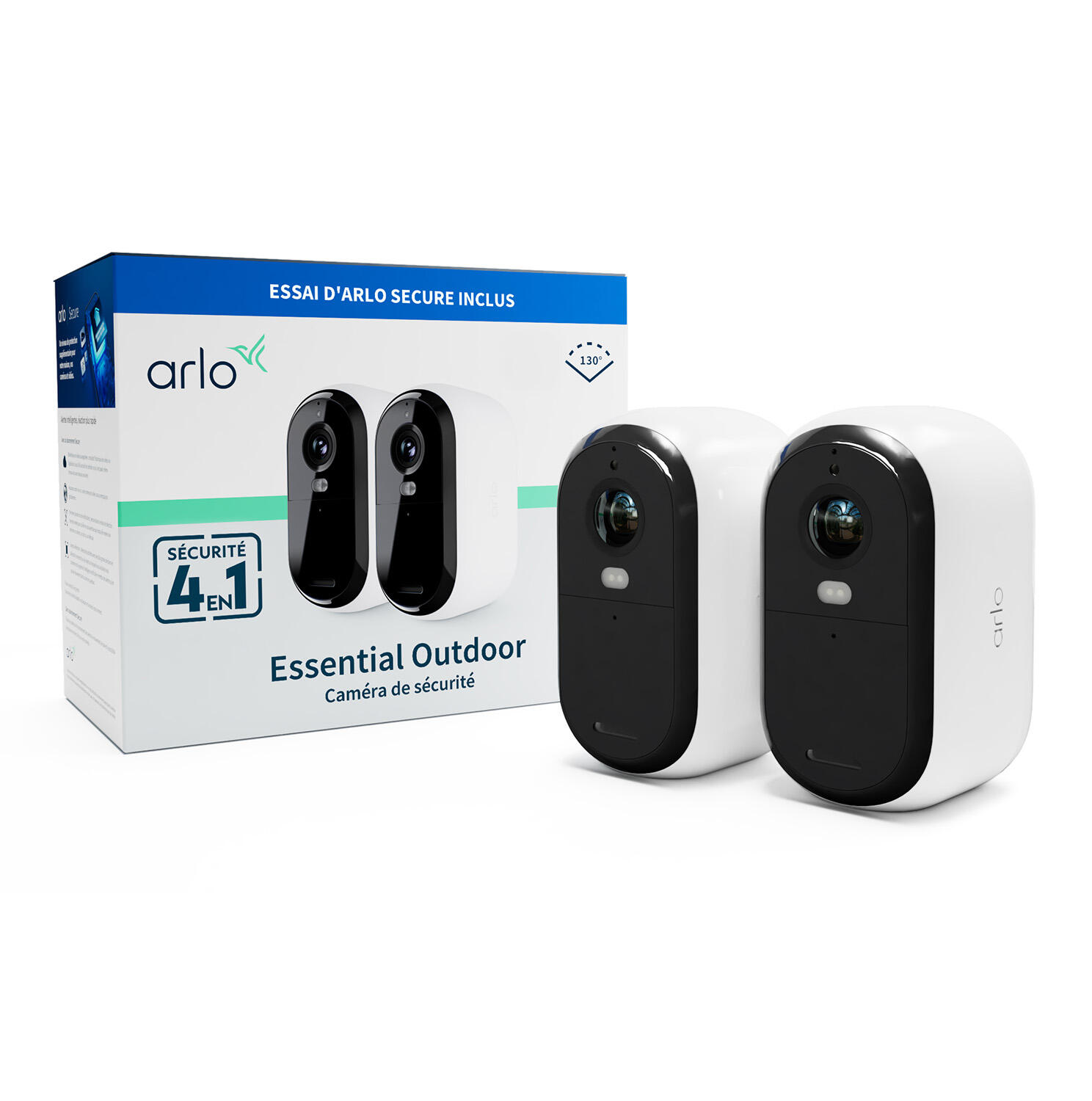 Pack de 2 caméra essential HD extérieure sans fil Arlo - 3