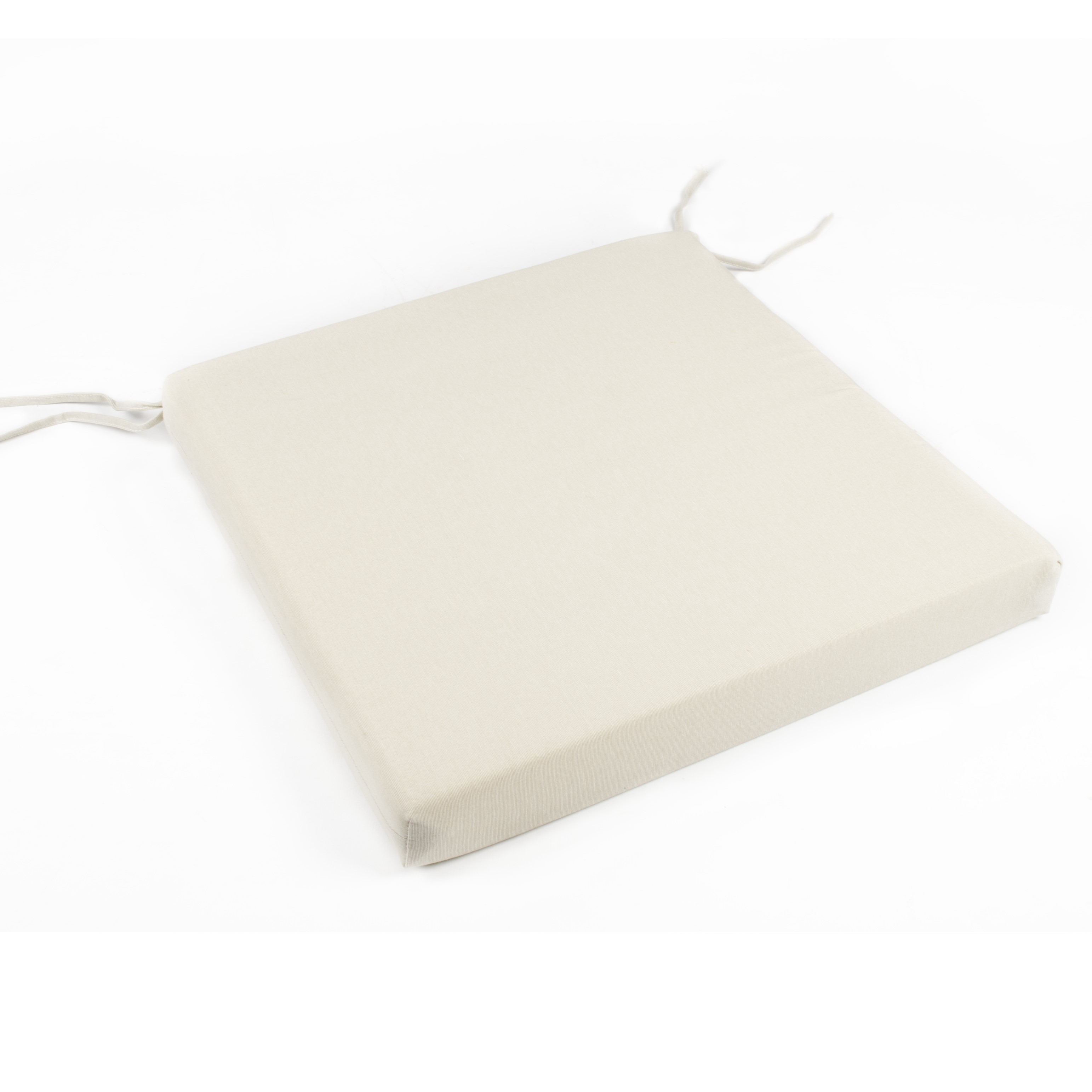 Pack 6 cojines de silla comfort beige 38x38 cm