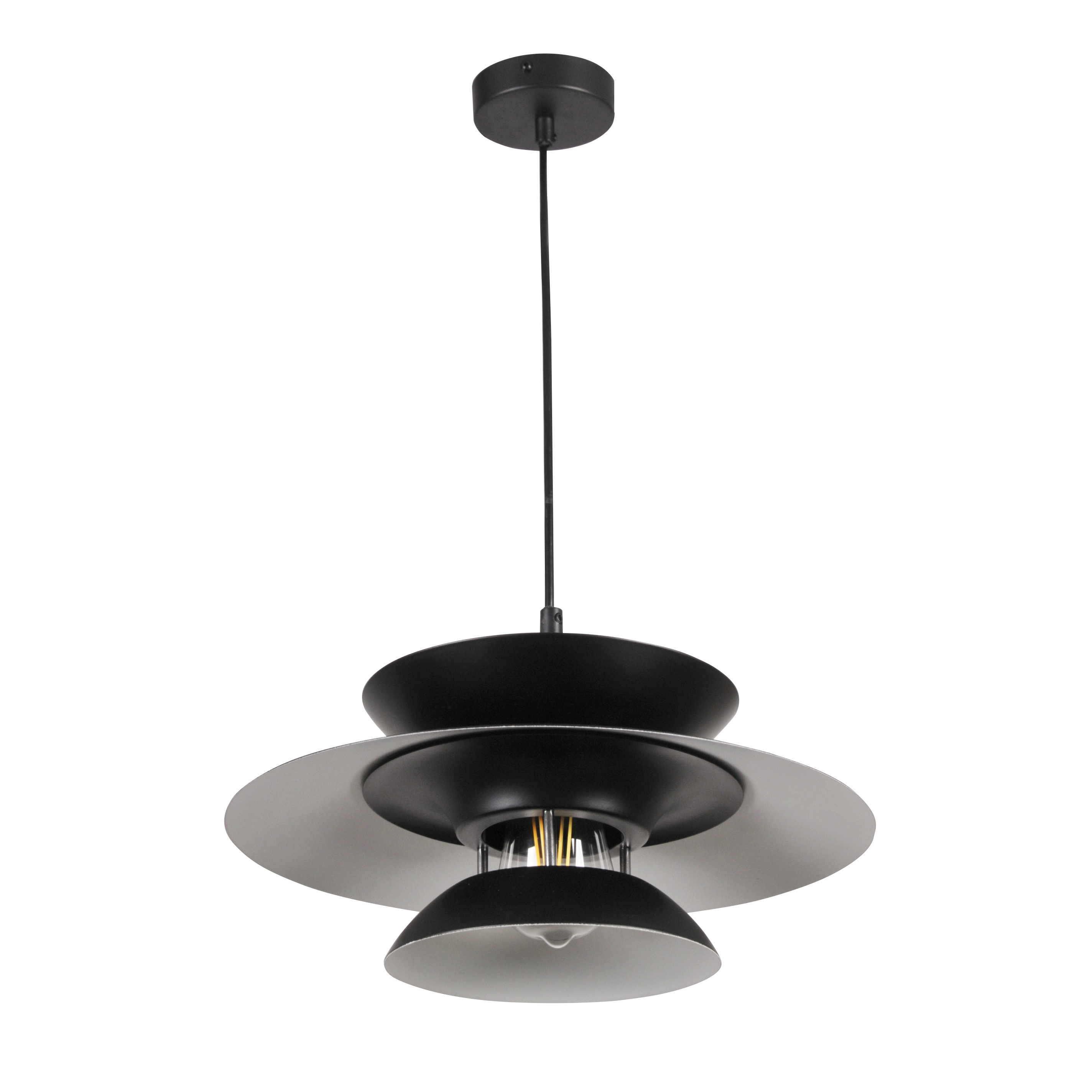 Lampa wisząca Berit czarno-biała E27 Goldlux