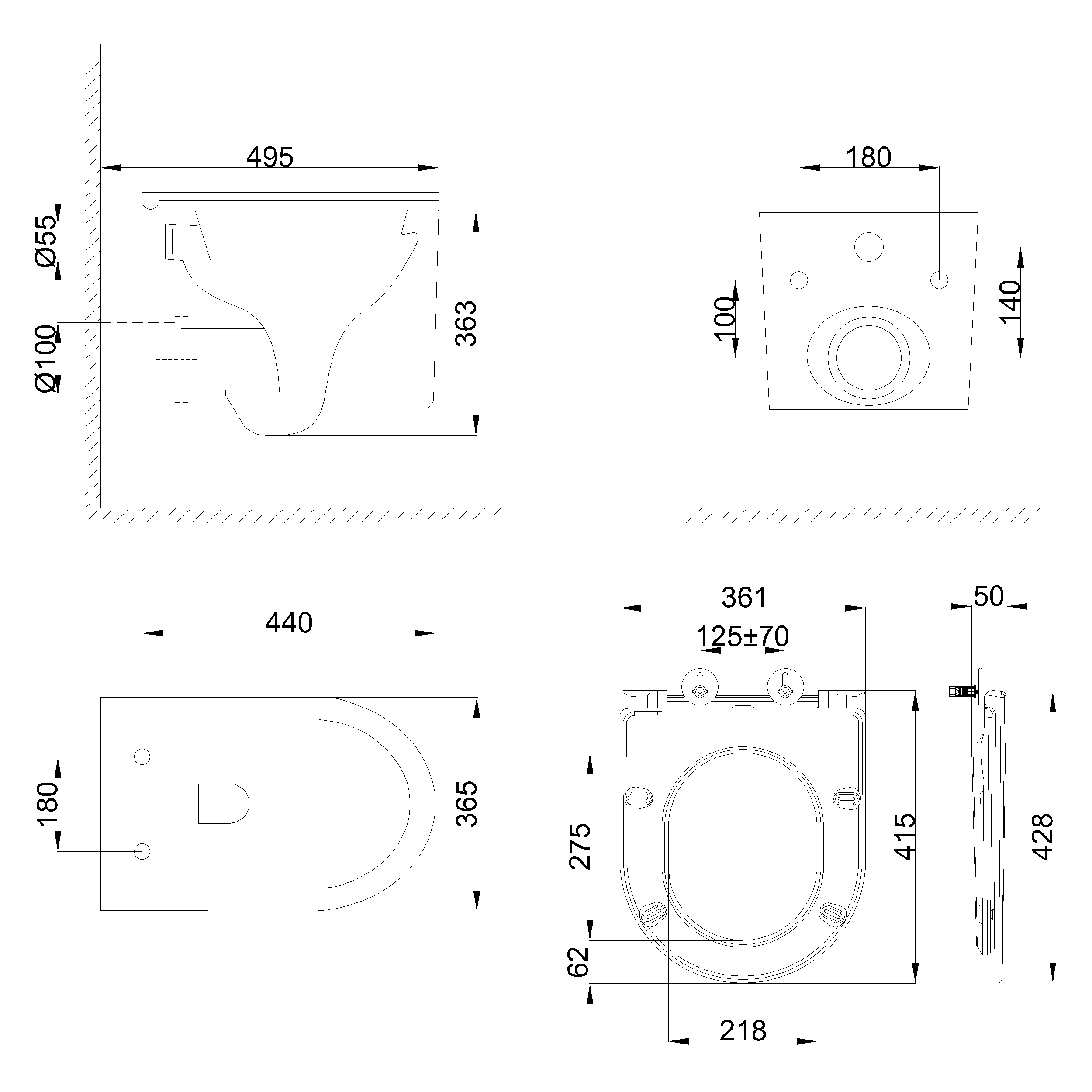 Miska WC wisząca Magic wirowa Invena - 8