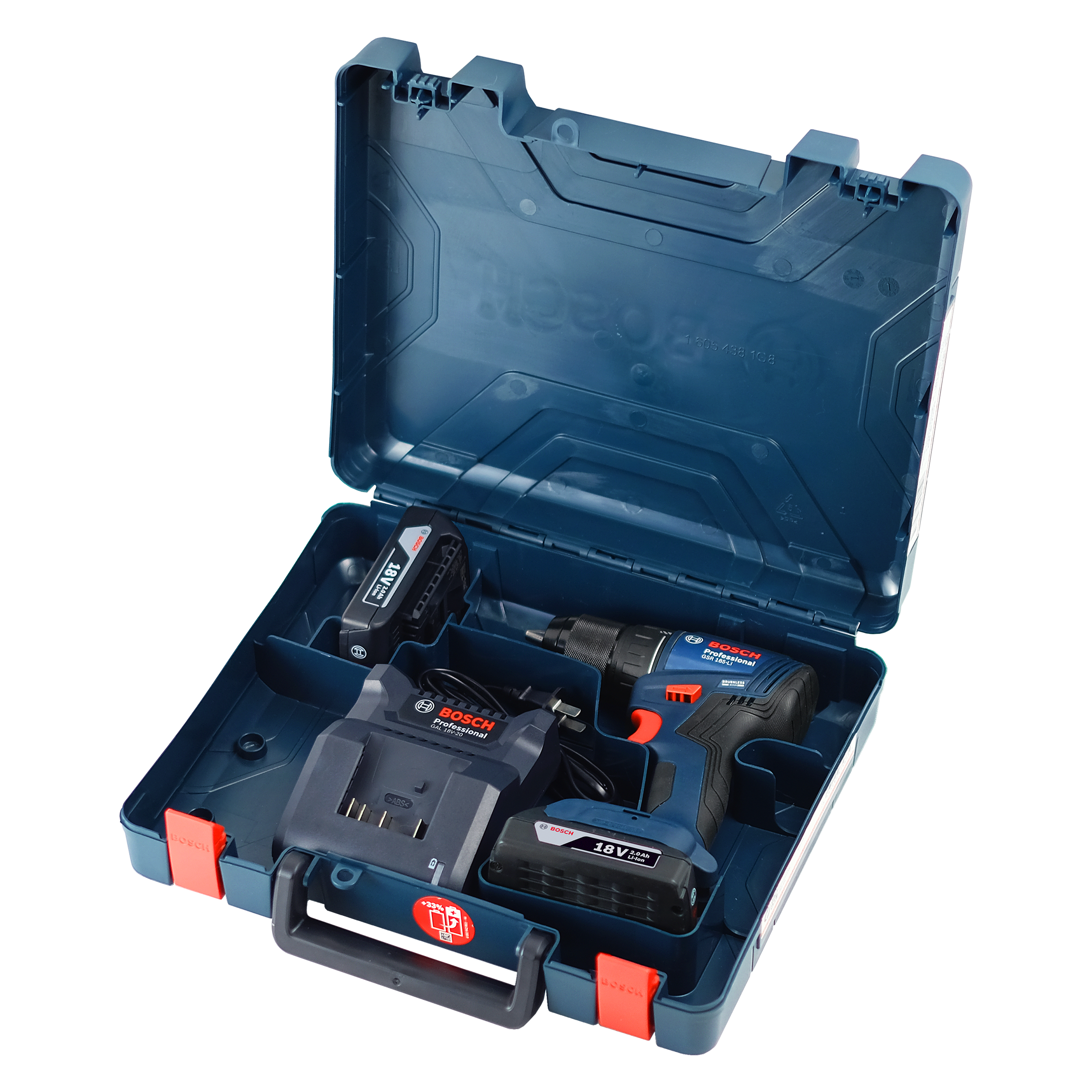 Wiertarko - wkrętarka akumulatorowa 18V 50Nm 2x2Ah GSR 185 BOSCH - 10