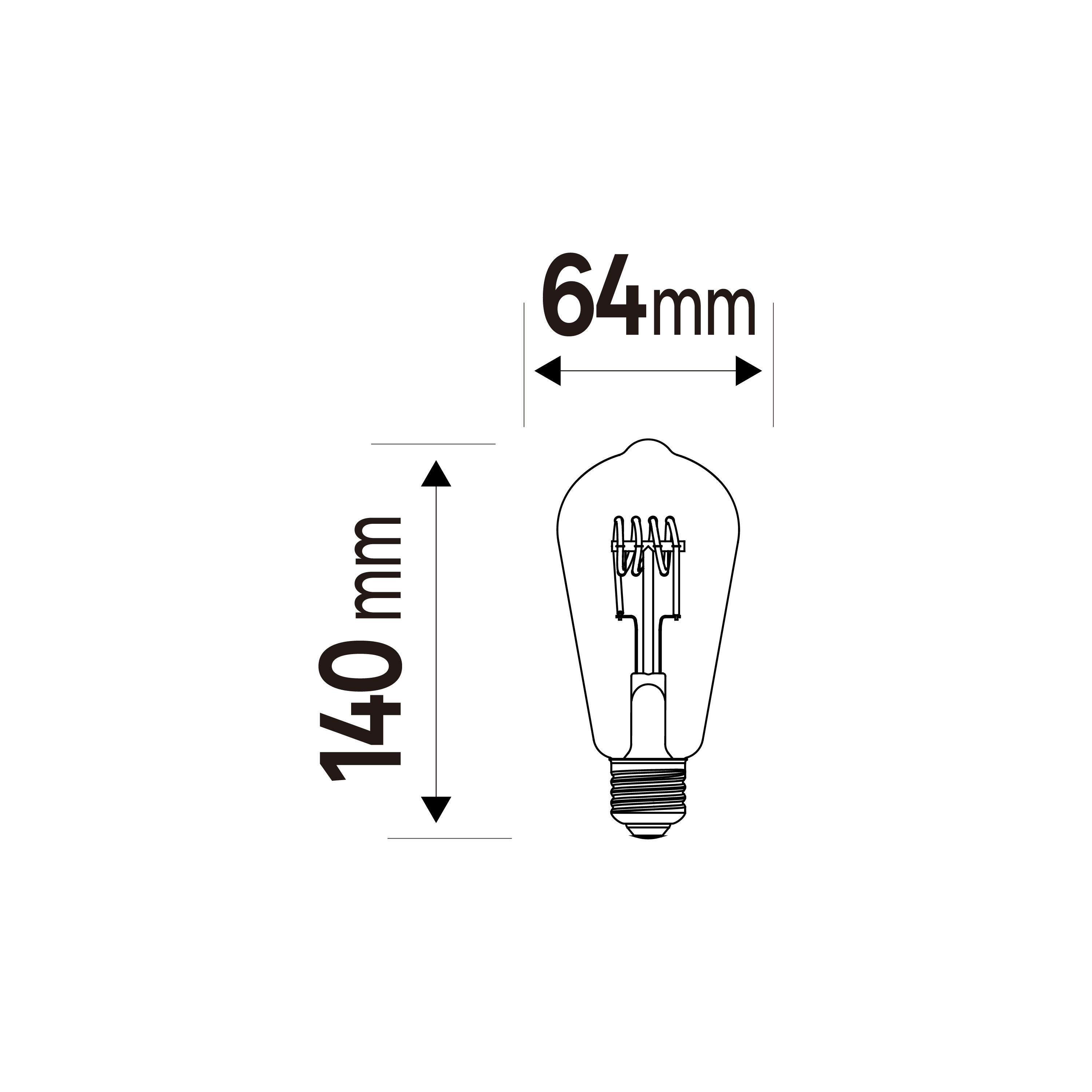 Ampoule led décorative, Edison E27, 400lm, blanc chaud, LEXMAN - 4